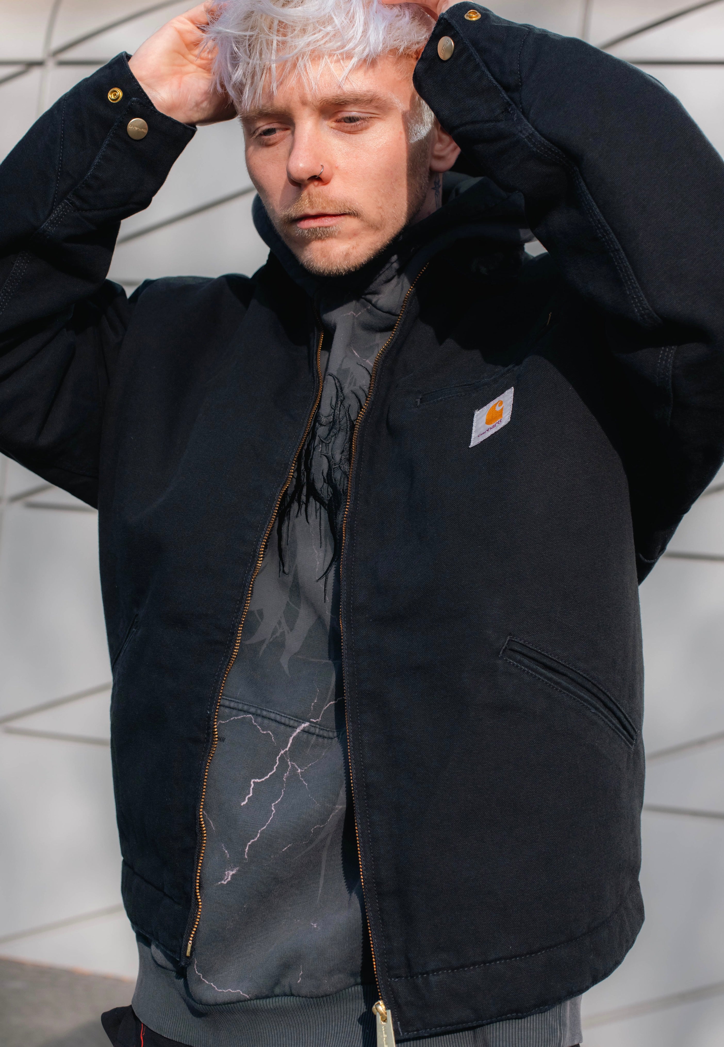 Carhartt WIP - Og Detroit Aged Canvas Black/Black - Jacket | Men-Image