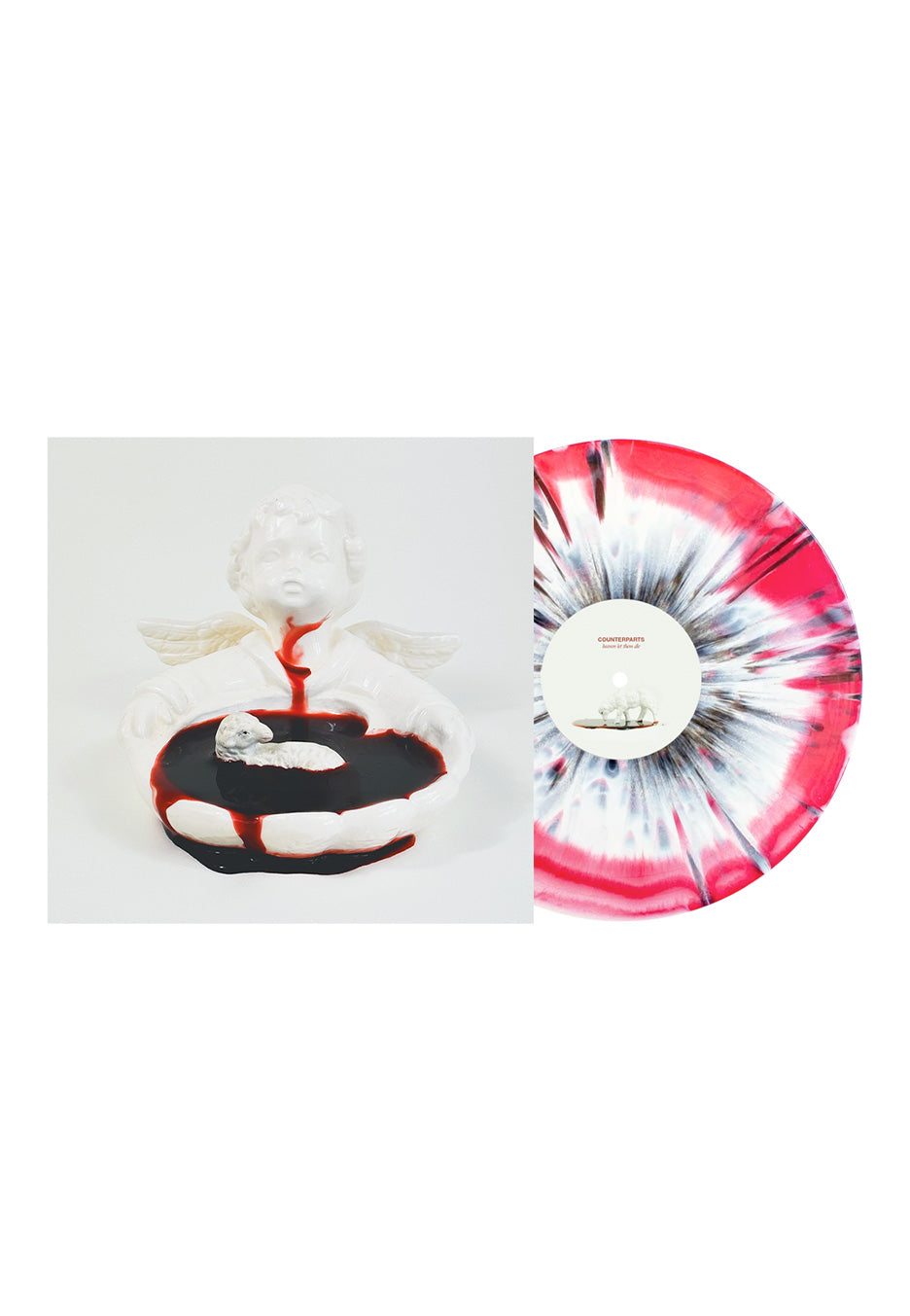 Counterparts - Heaven Let Them Die Ltd. Blood Red & White Aside/Bside w/ Black - Splattered Vinyl | Neutral-Image