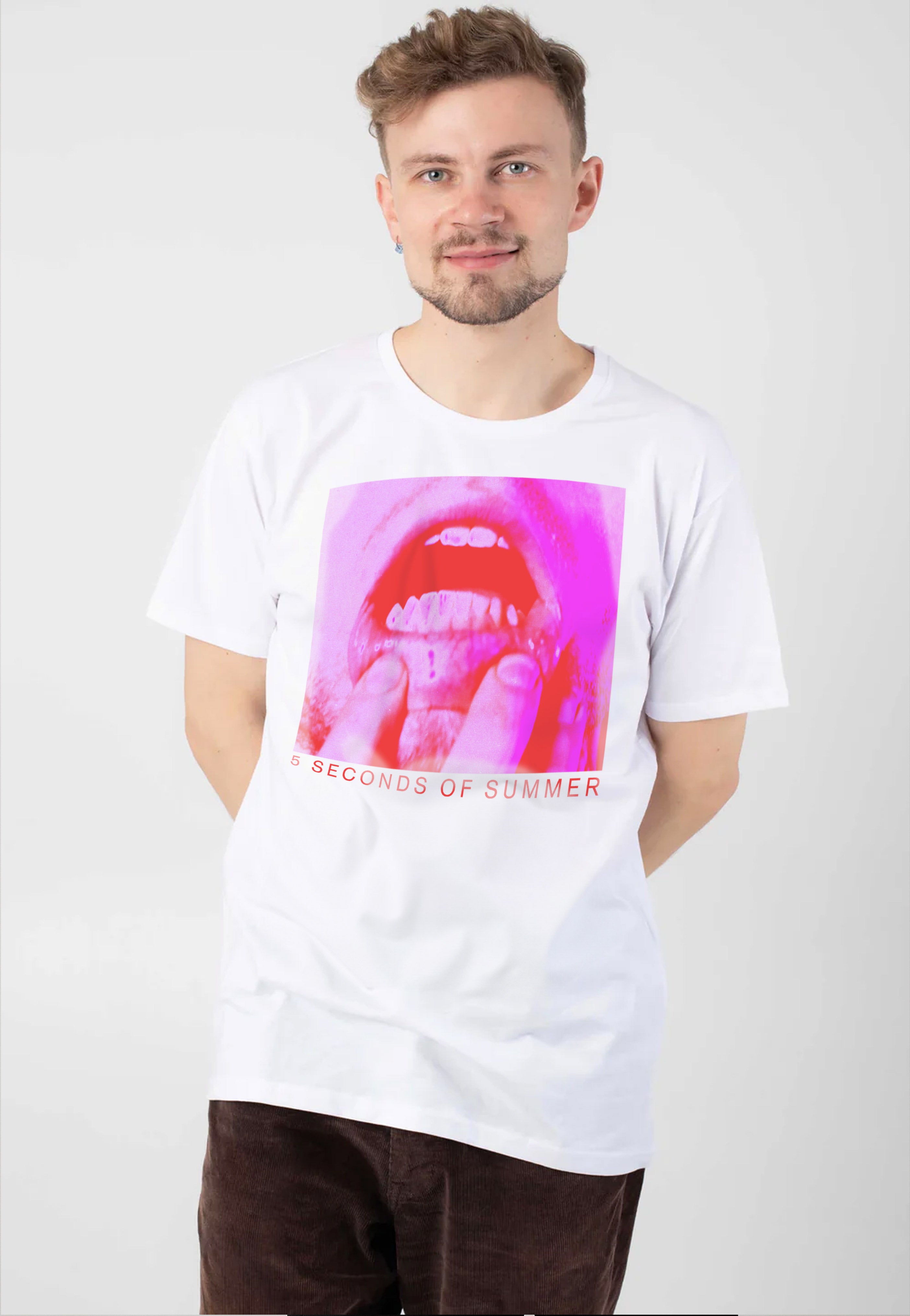 5 Seconds Of Summer - Lip White - T-Shirt | Men-Image