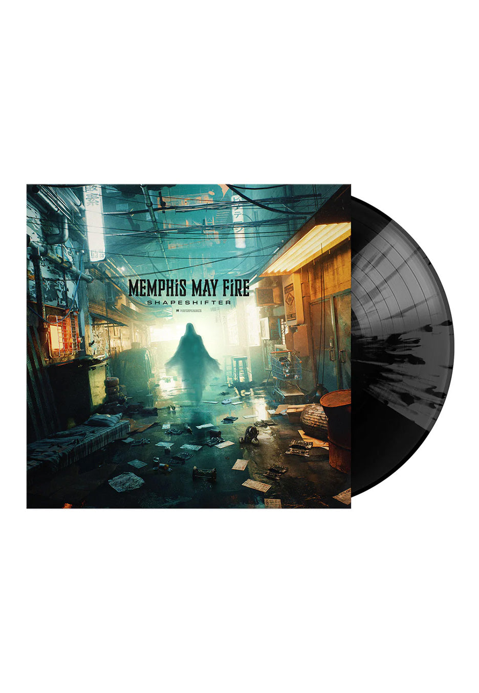 Memphis May Fire - Shapeshifter Black/Grey Quad w/ Black - Splattered Vinyl | Neutral-Image