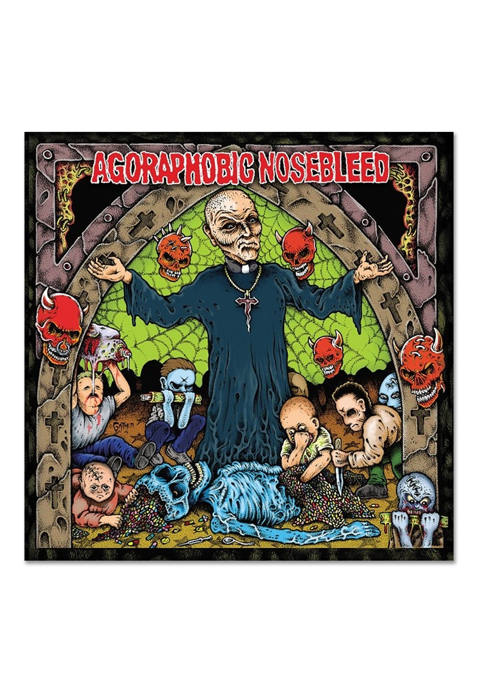 Agoraphobic Nosebleed - Altered States Of America Ltd. Electric Blue w/ Rainbow - Splattered Vinyl | Neutral-Image