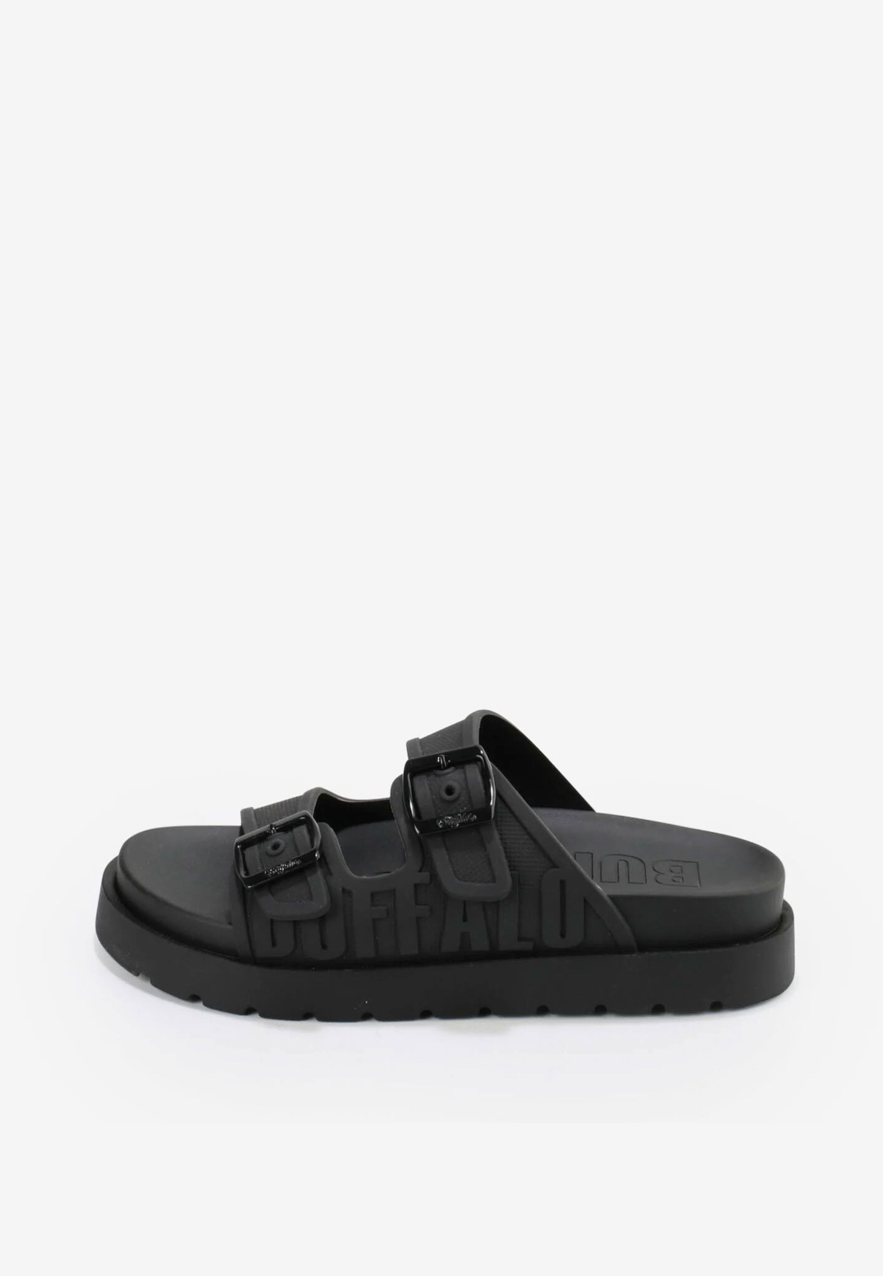 Buffalo - Eve Sol Vegan Rubber Black - Girl Slides | Women-Image