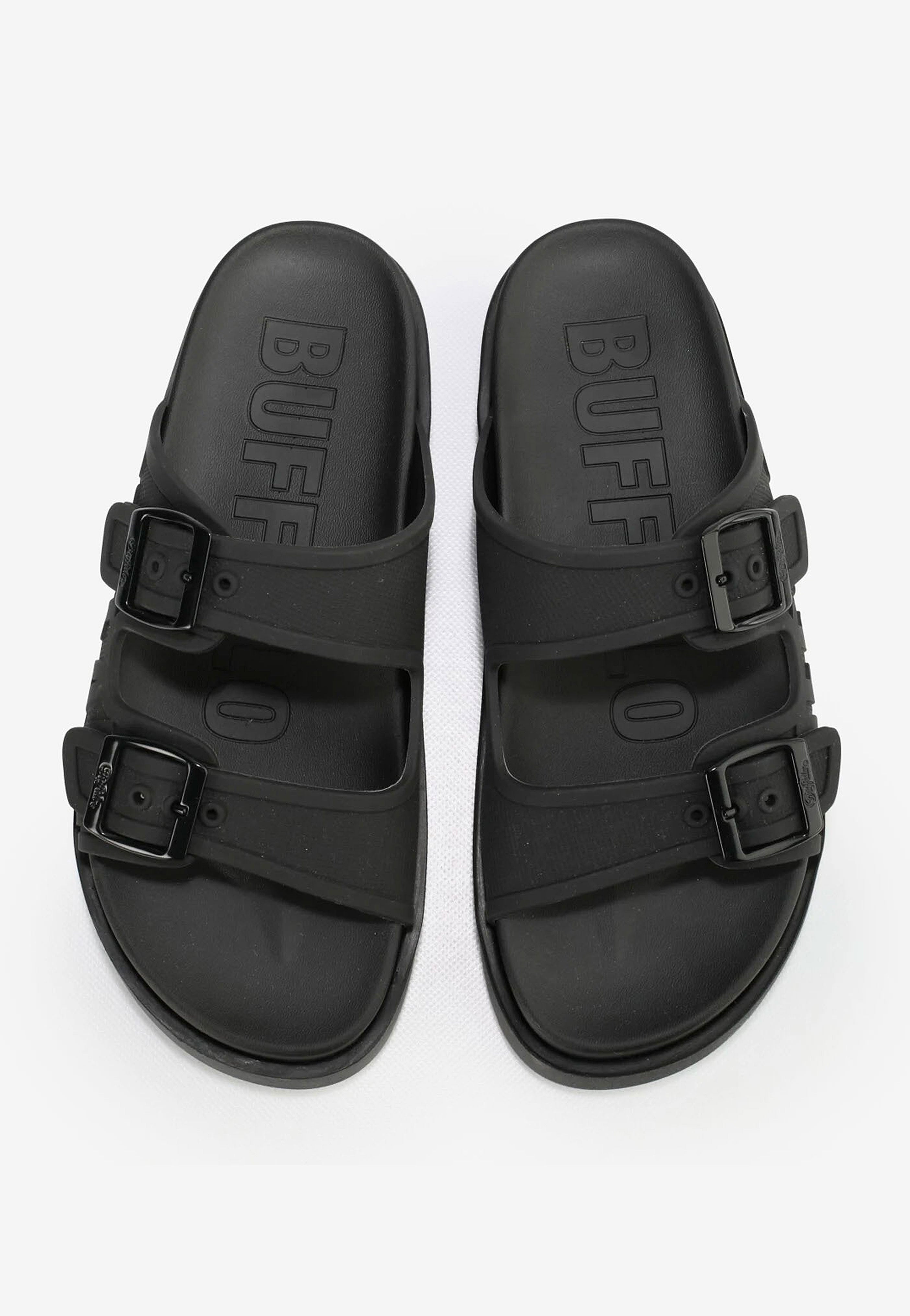 Buffalo - Eve Sol Vegan Rubber Black - Girl Slides | Women-Image