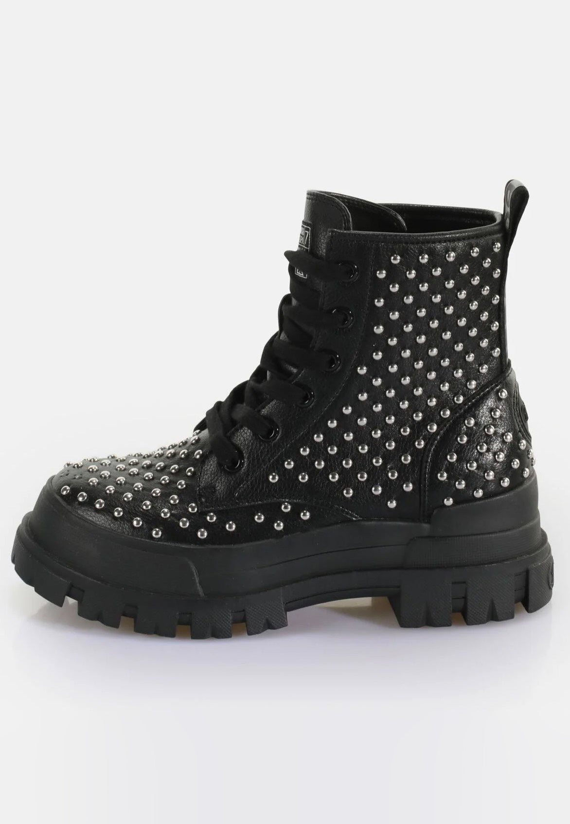 Buffalo - Aspha RLD Pin Laceup Mid Black - Girl Shoes | Women-Image