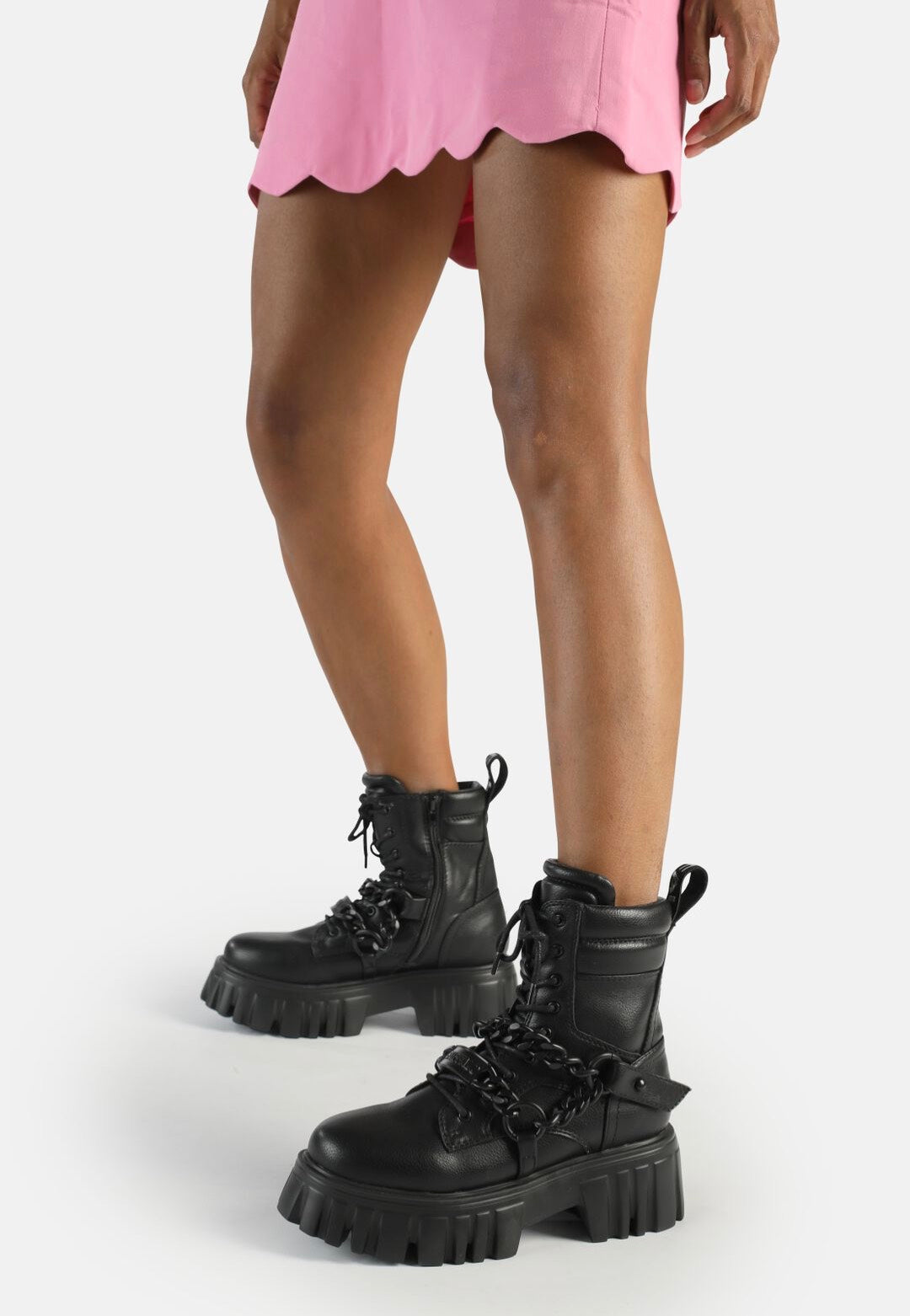 Buffalo - Lion Mid Chain Vegan Nappa Black - Girl Shoes | Women-Image