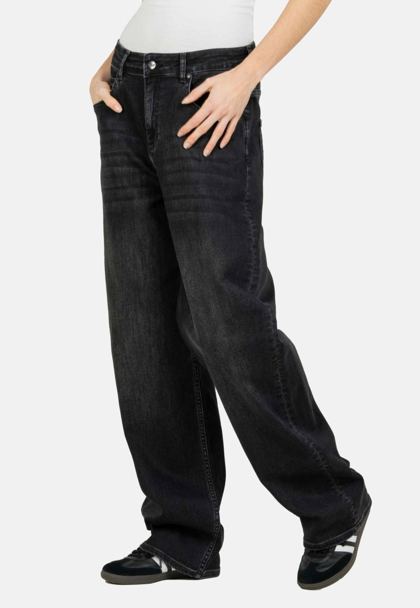 REELL - Women Chloé Baggy Black Faded - Jeans | Women-Image