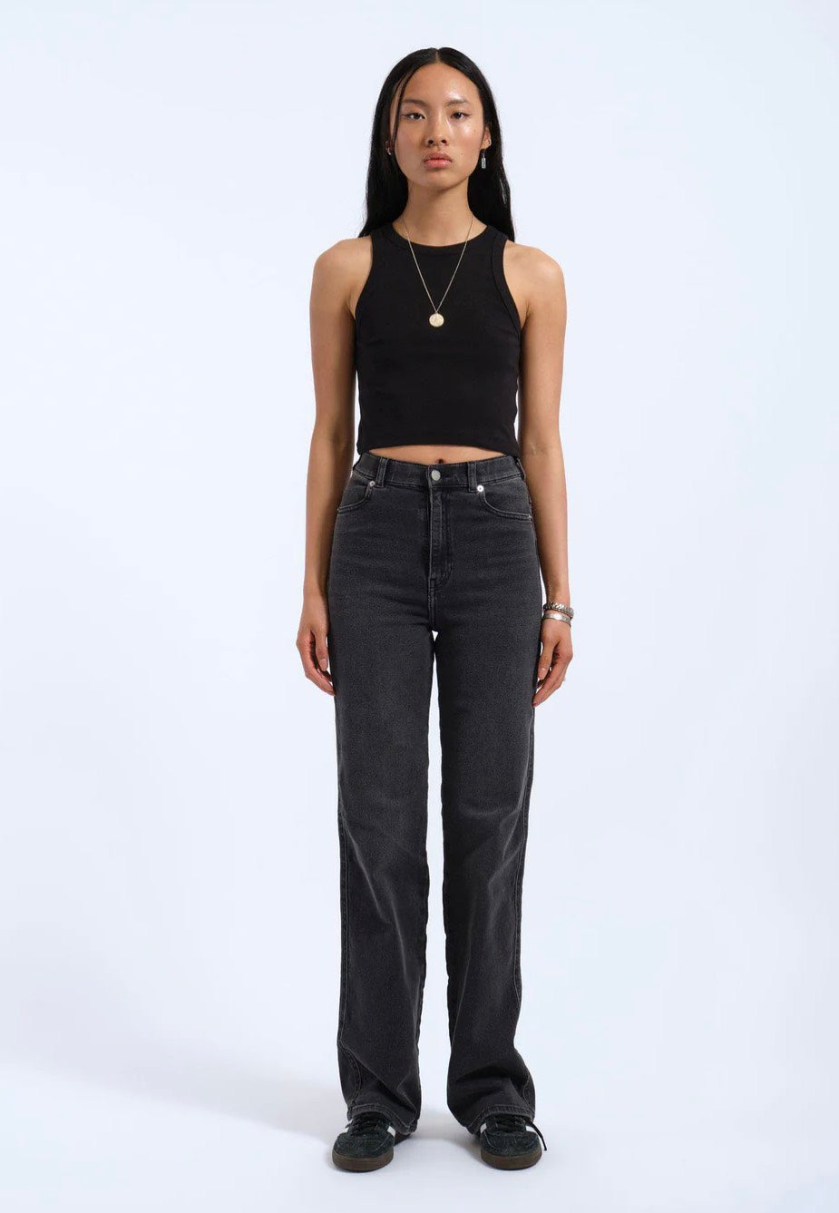 Dr. Denim - Moxy Straight Black Mist - Jeans | Women-Image