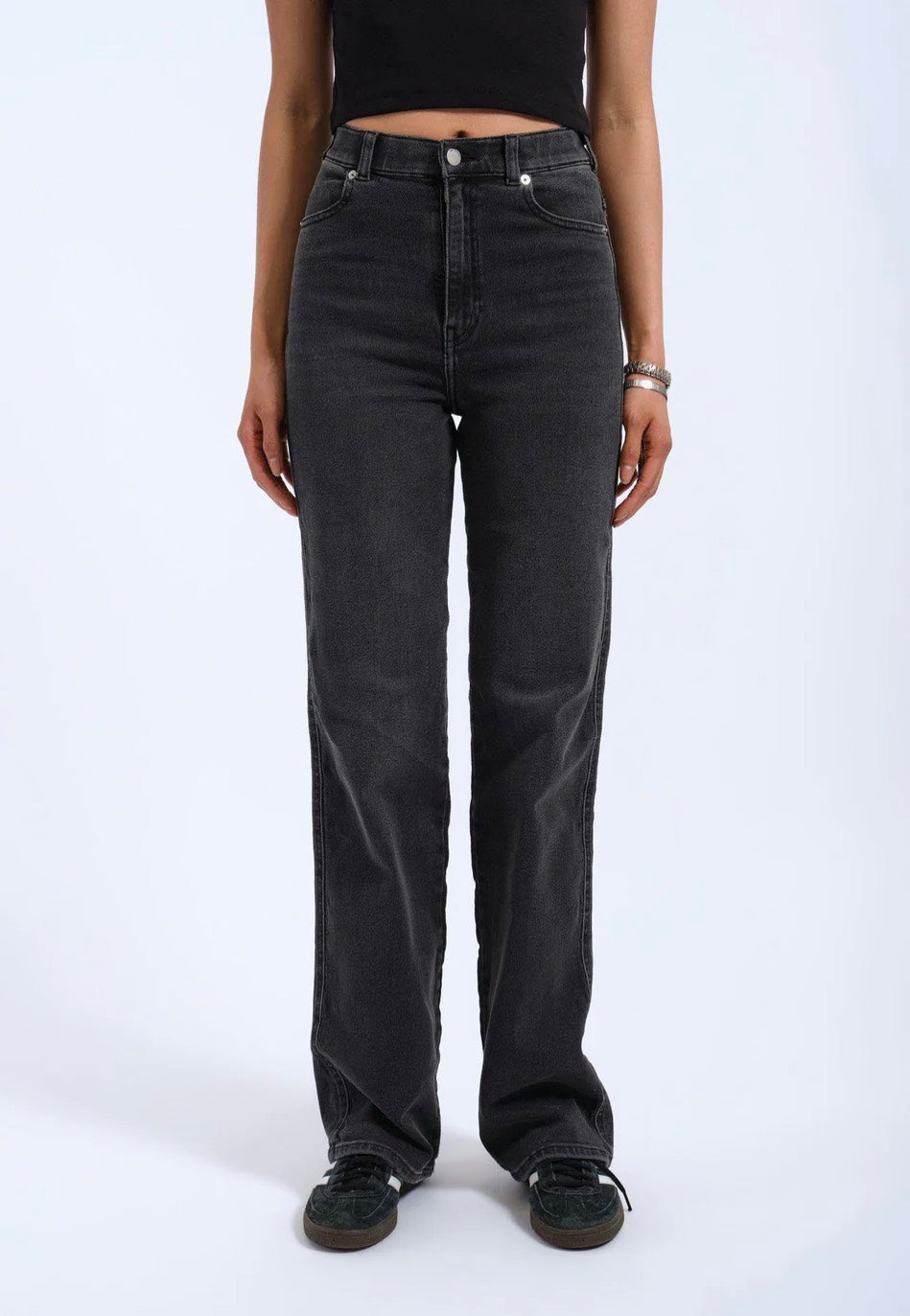 Dr. Denim - Moxy Straight Black Mist - Jeans | Women-Image