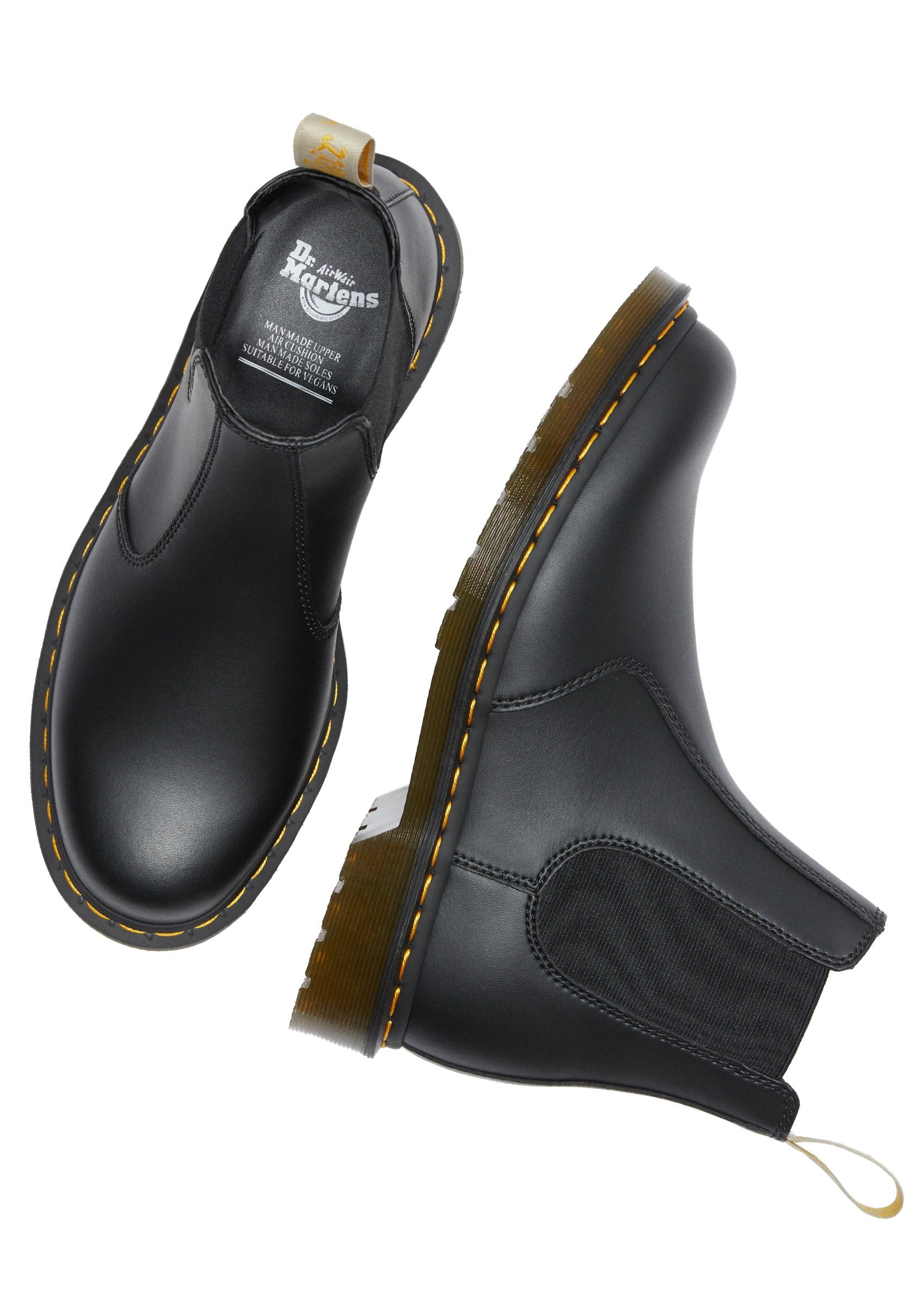 Dr. Martens - Vegan 2976 Chelsea Boots Black Felix Rub Off - Shoes | Men-Image