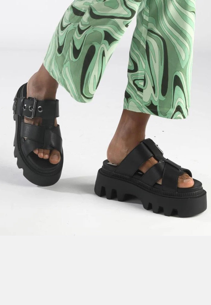 Buffalo - Flora Vegan Nappa Black - Girl Sandals | Women-Image