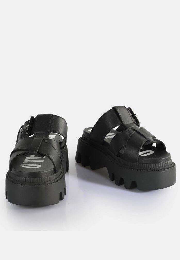 Buffalo - Flora Vegan Nappa Black - Girl Sandals | Women-Image