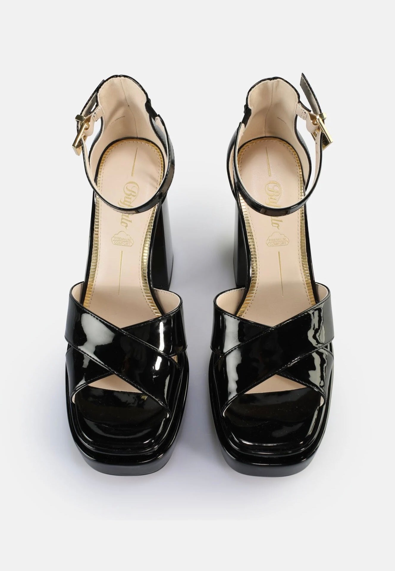 Buffalo - May Cross Vegan Patent Black - Heels | Women-Image