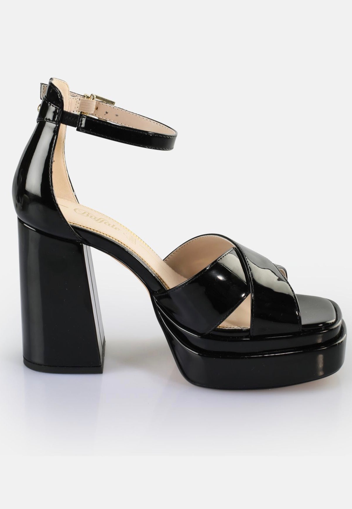 Buffalo - May Cross Vegan Patent Black - Heels | Women-Image