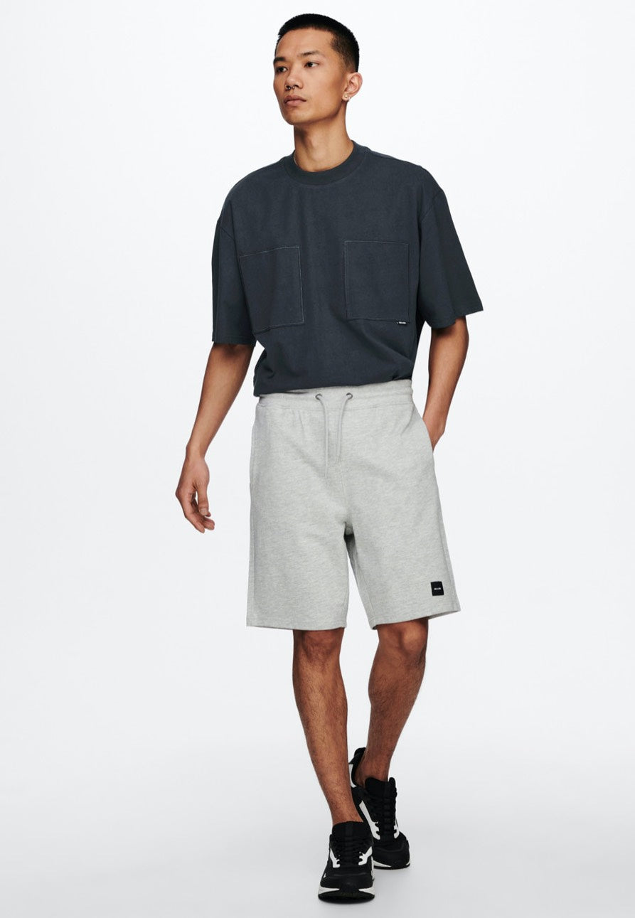 Only & Sons - Neil Life Light Grey Melange - Shorts | Men-Image