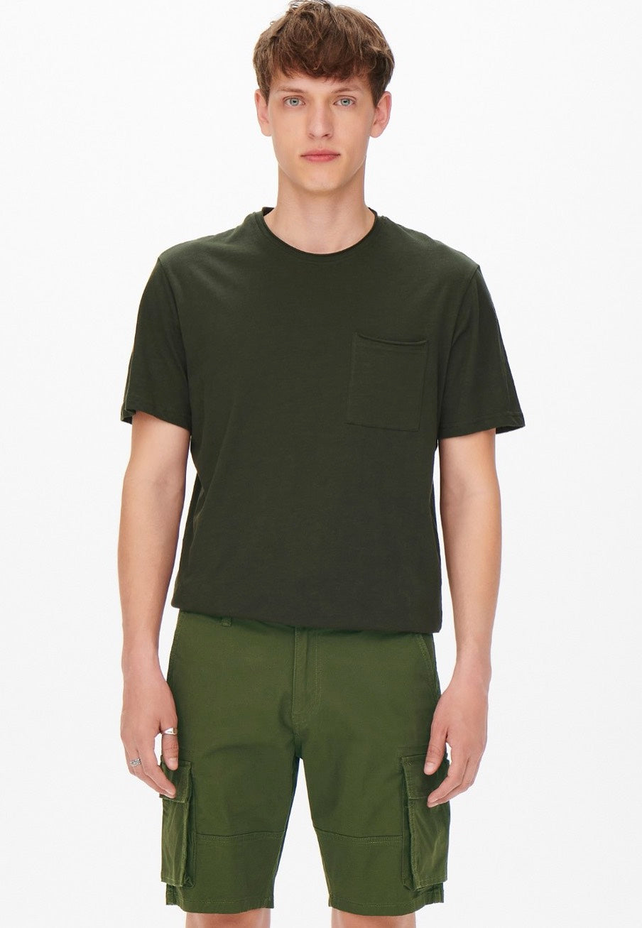 Only & Sons - Cam Stage Cargo Olive Night - Shorts | Men-Image