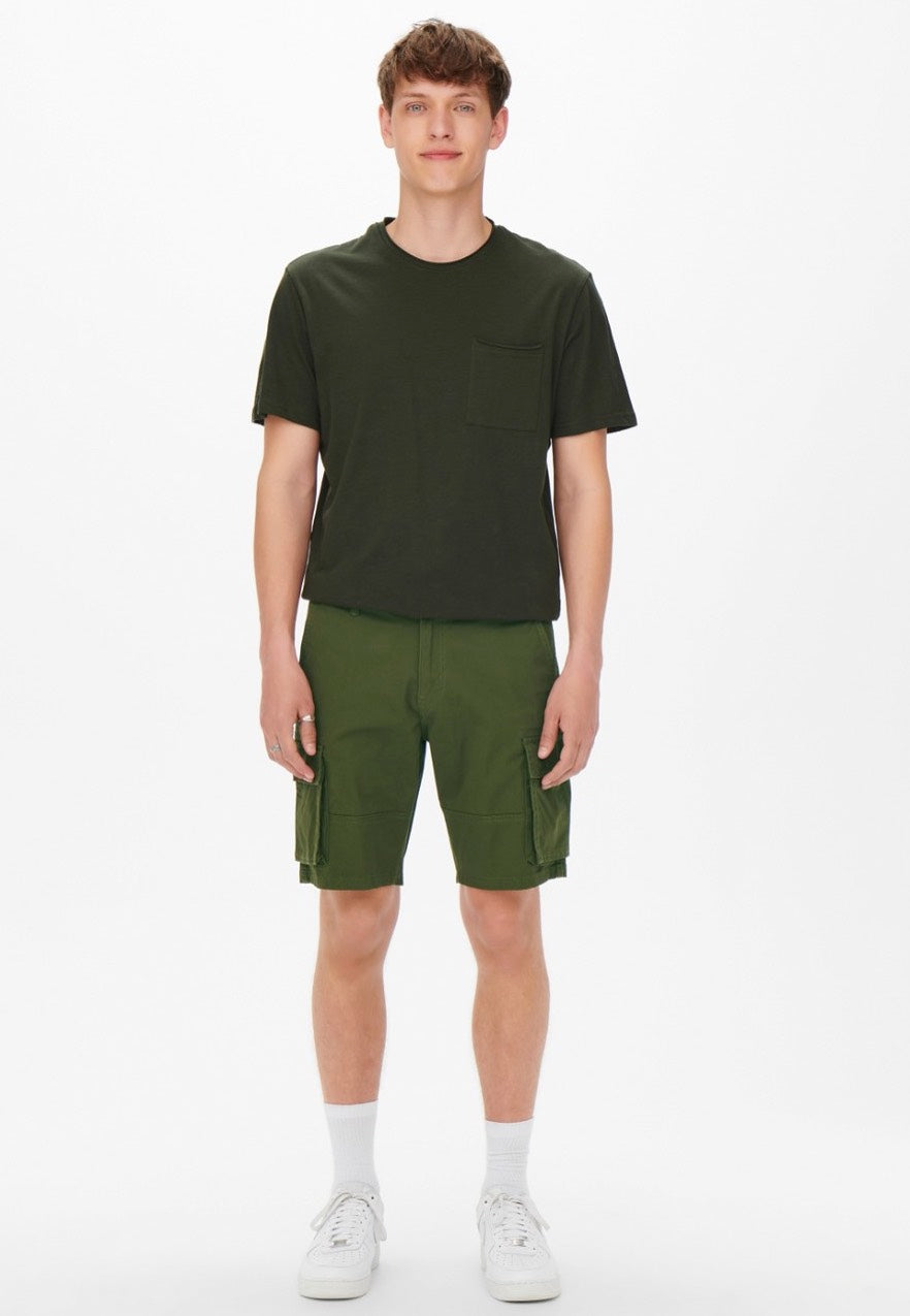 Only & Sons - Cam Stage Cargo Olive Night - Shorts | Men-Image