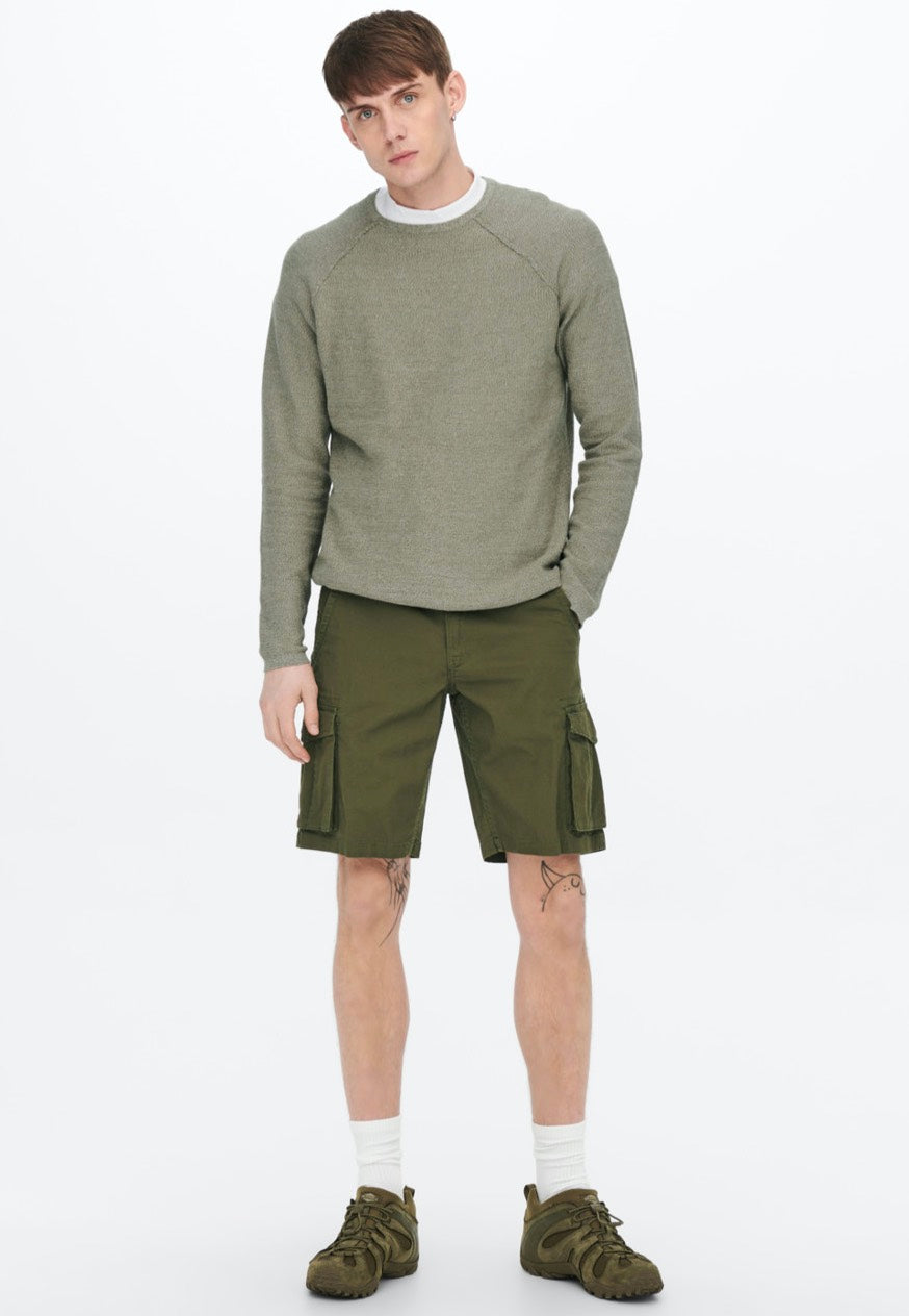 Only & Sons - Mike Cargo Life Olive Night - Shorts | Men-Image