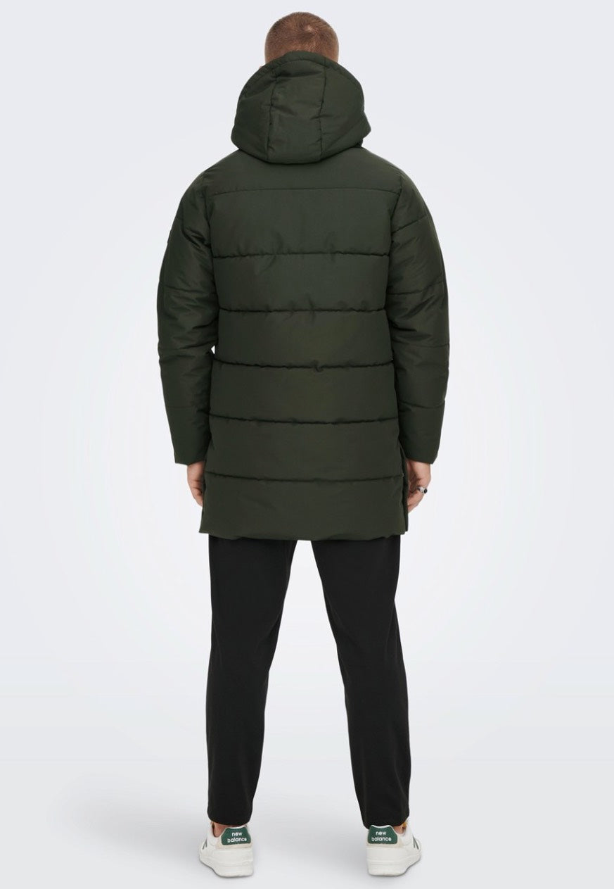 Only & Sons - Carl Long Quilted Peat - Jacket | Men-Image