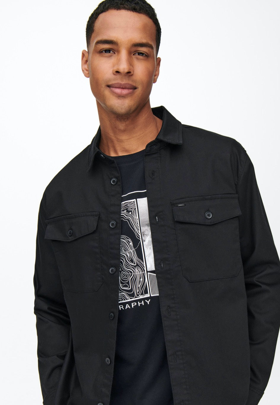 Only & Sons - Bob Over Black - Shirt | Men-Image