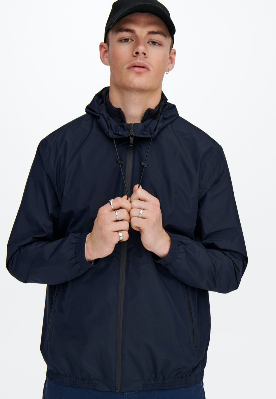 Only & Sons - Freddy Technical Dark Navy - Windbreaker | Men-Image