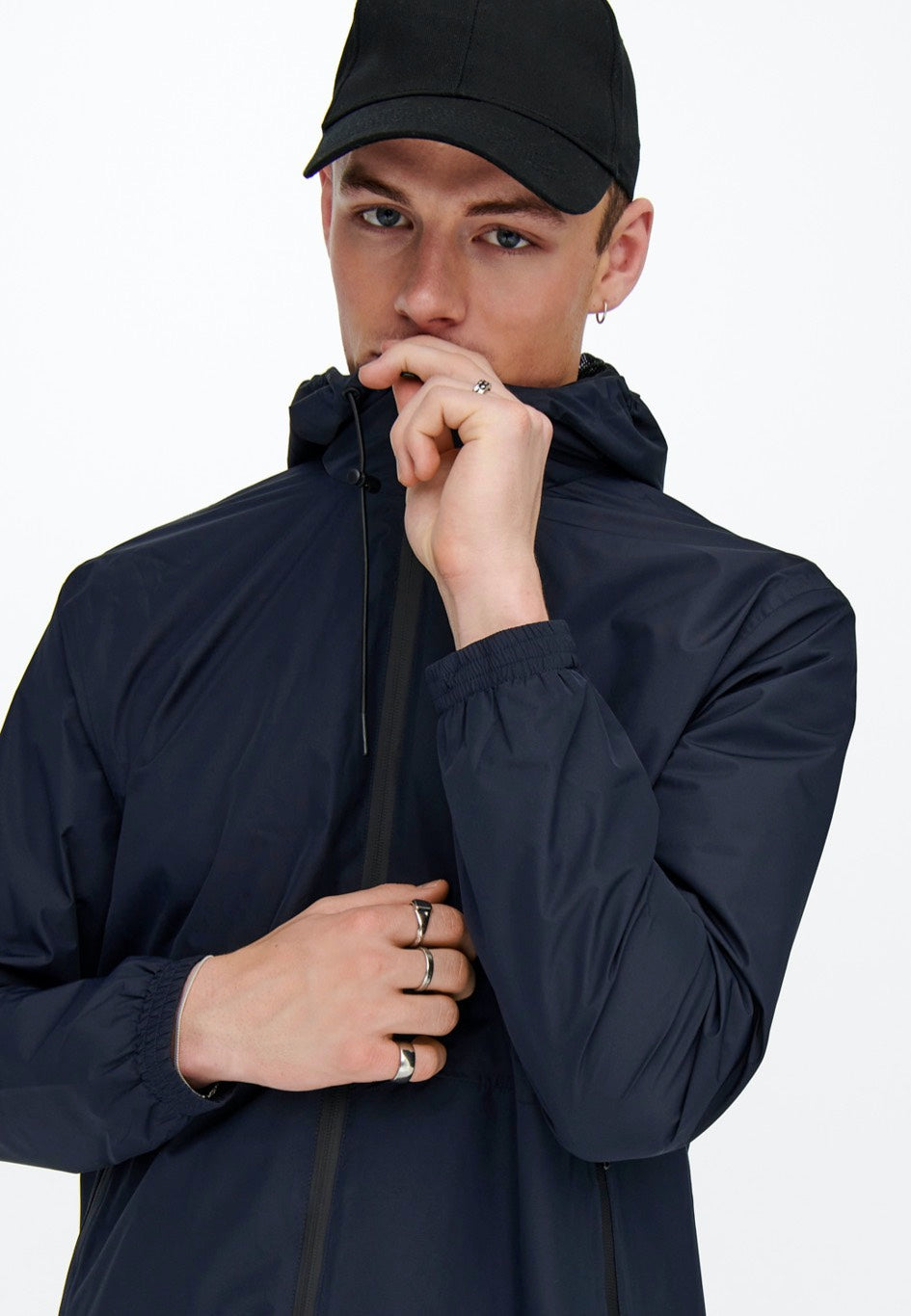 Only & Sons - Freddy Technical Dark Navy - Windbreaker | Men-Image