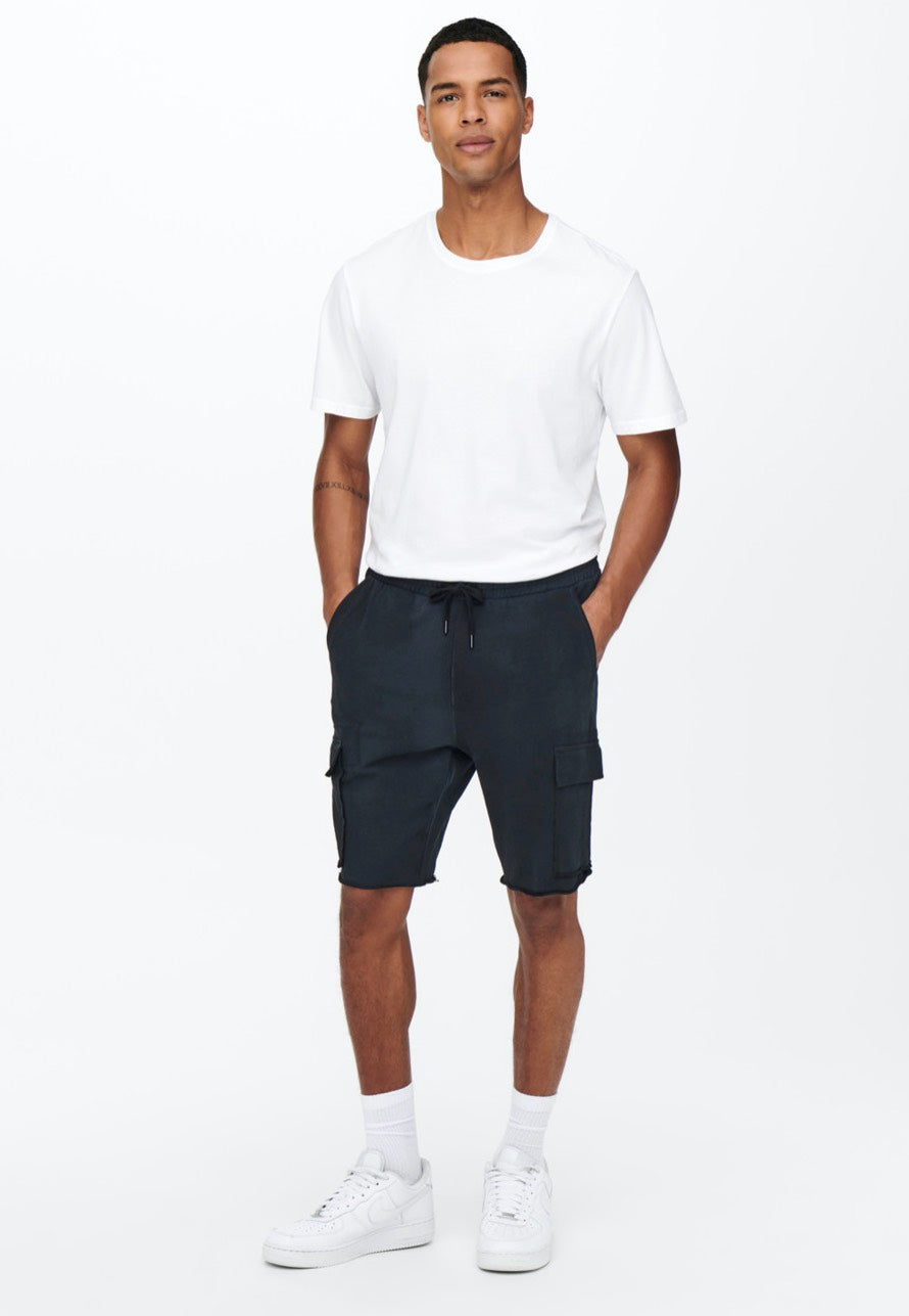 Only & Sons - Lino Sweat Cargo Black - Shorts | Men-Image