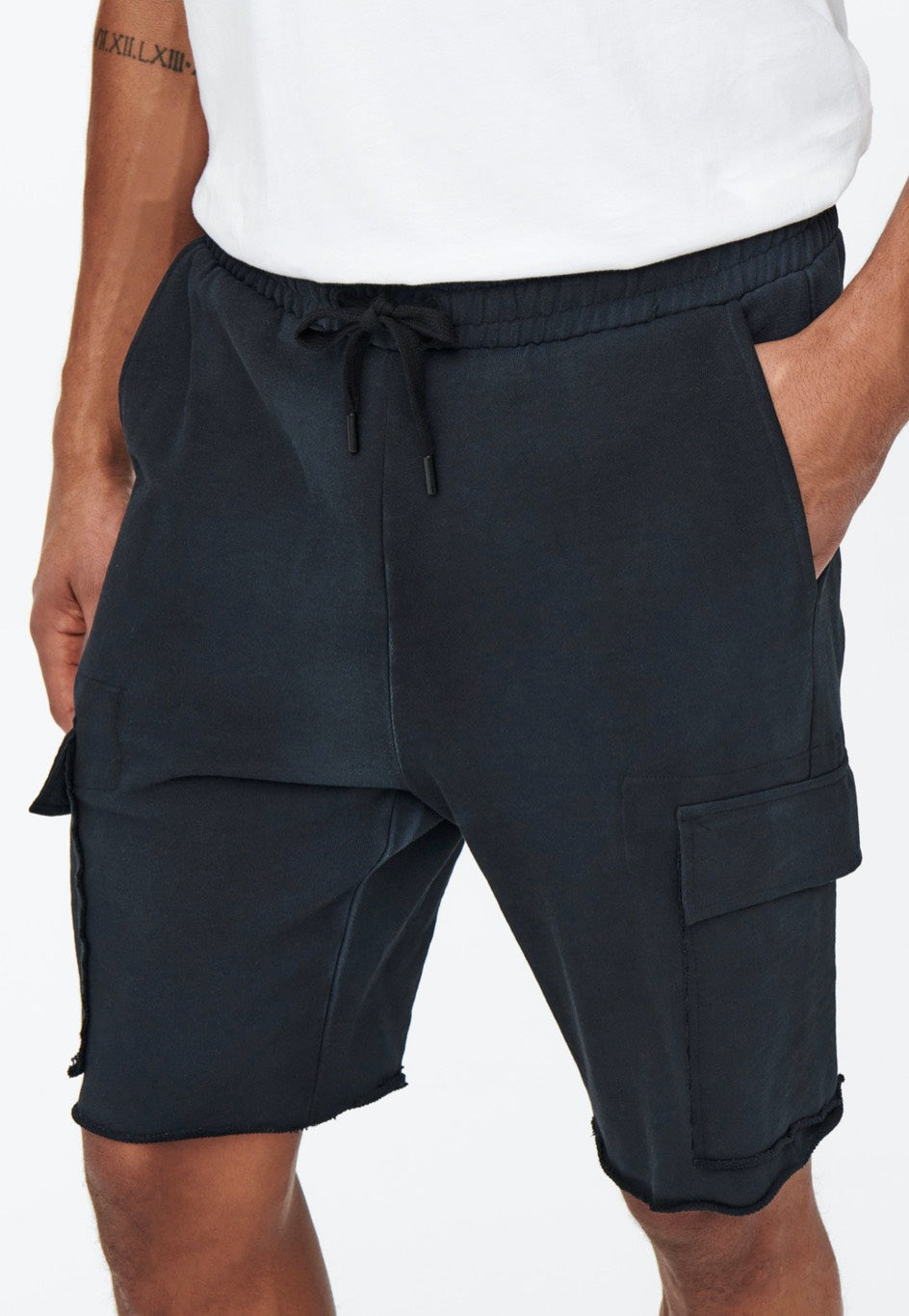 Only & Sons - Lino Sweat Cargo Black - Shorts | Men-Image