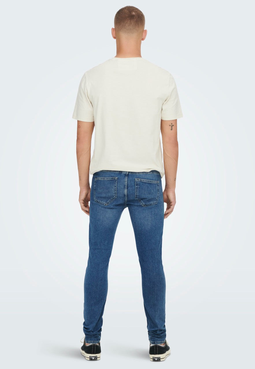 Only & Sons - Warplife Skinny Blue Denim - Jeans | Men-Image