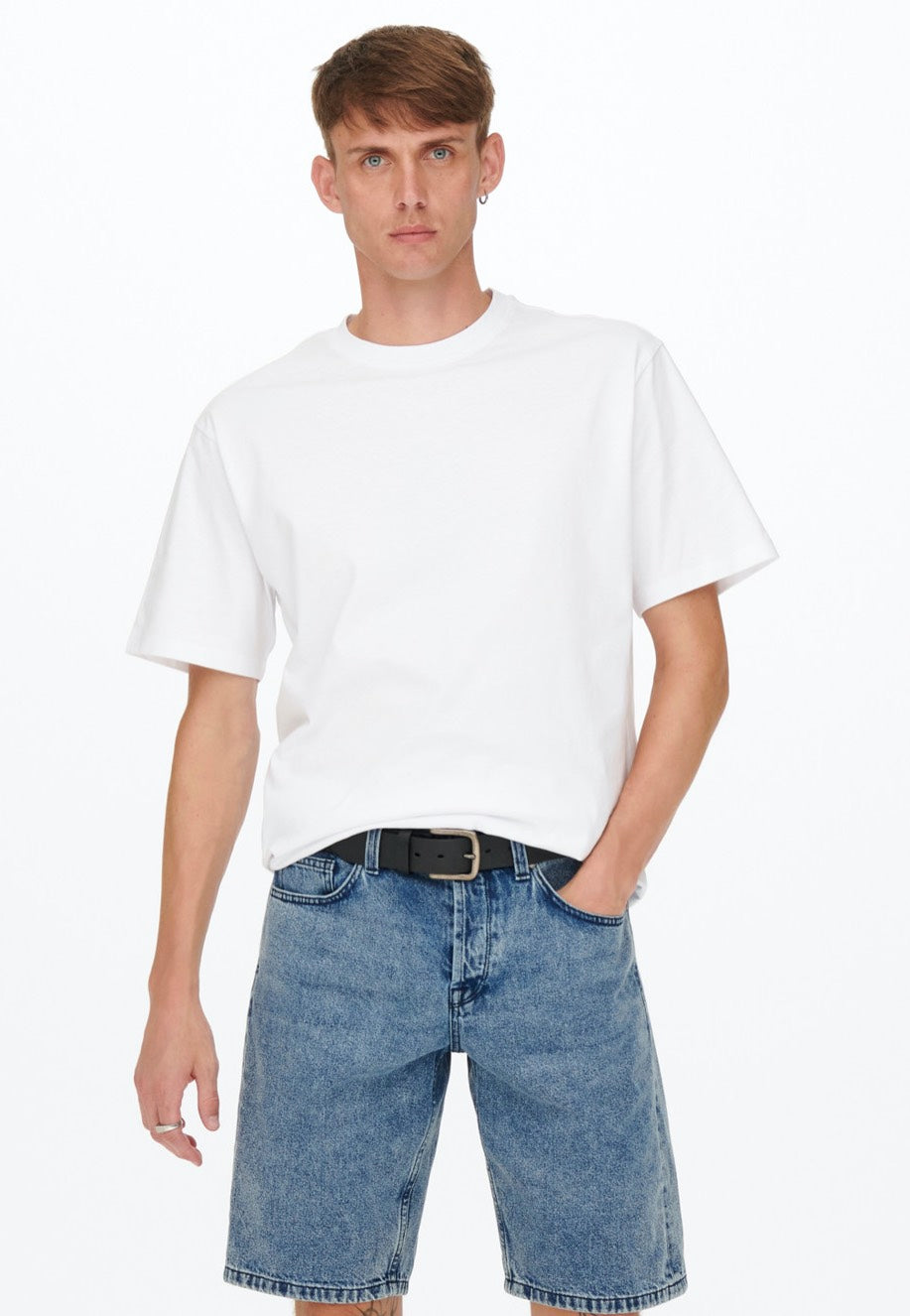 Only & Sons - Onsfred Rlx Bright White - T-Shirt | Men-Image