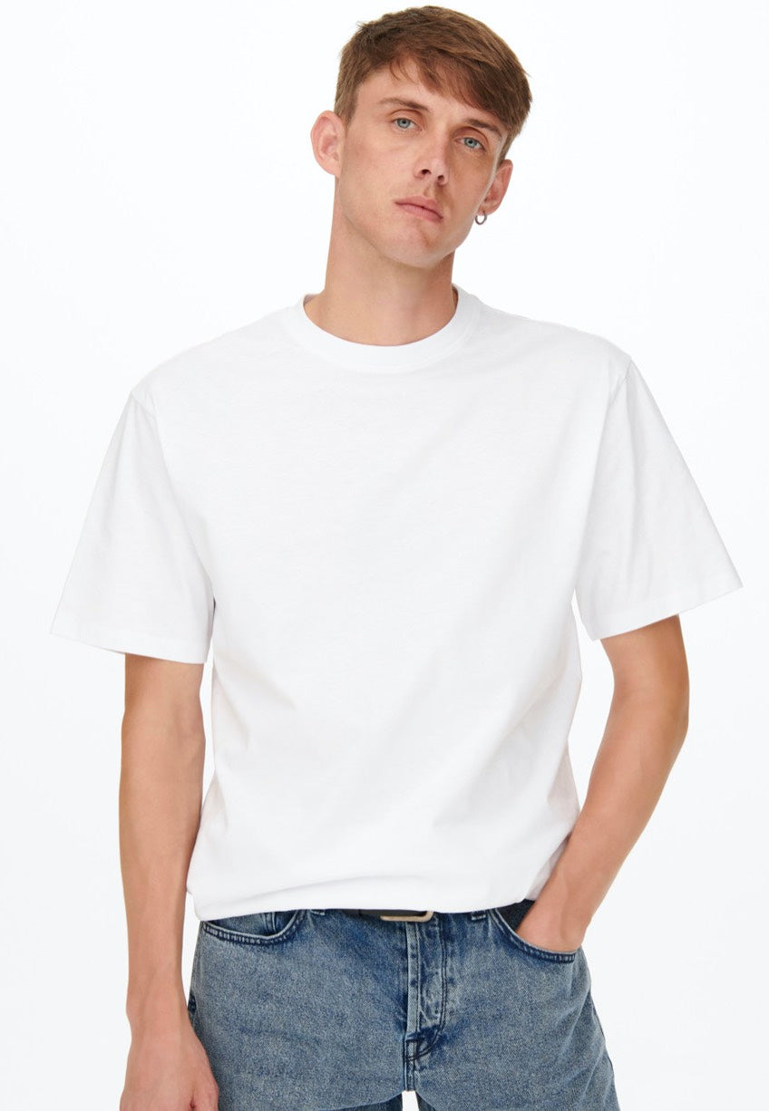 Only & Sons - Onsfred Rlx Bright White - T-Shirt | Men-Image