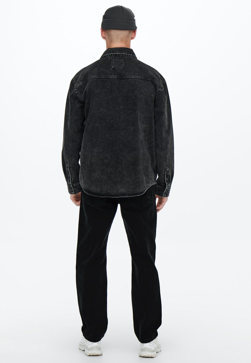 Only & Sons - Edge Loose Black Denim - Jeans | Men-Image