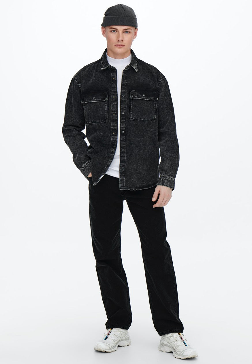 Only & Sons - Edge Loose Black Denim - Jeans | Men-Image