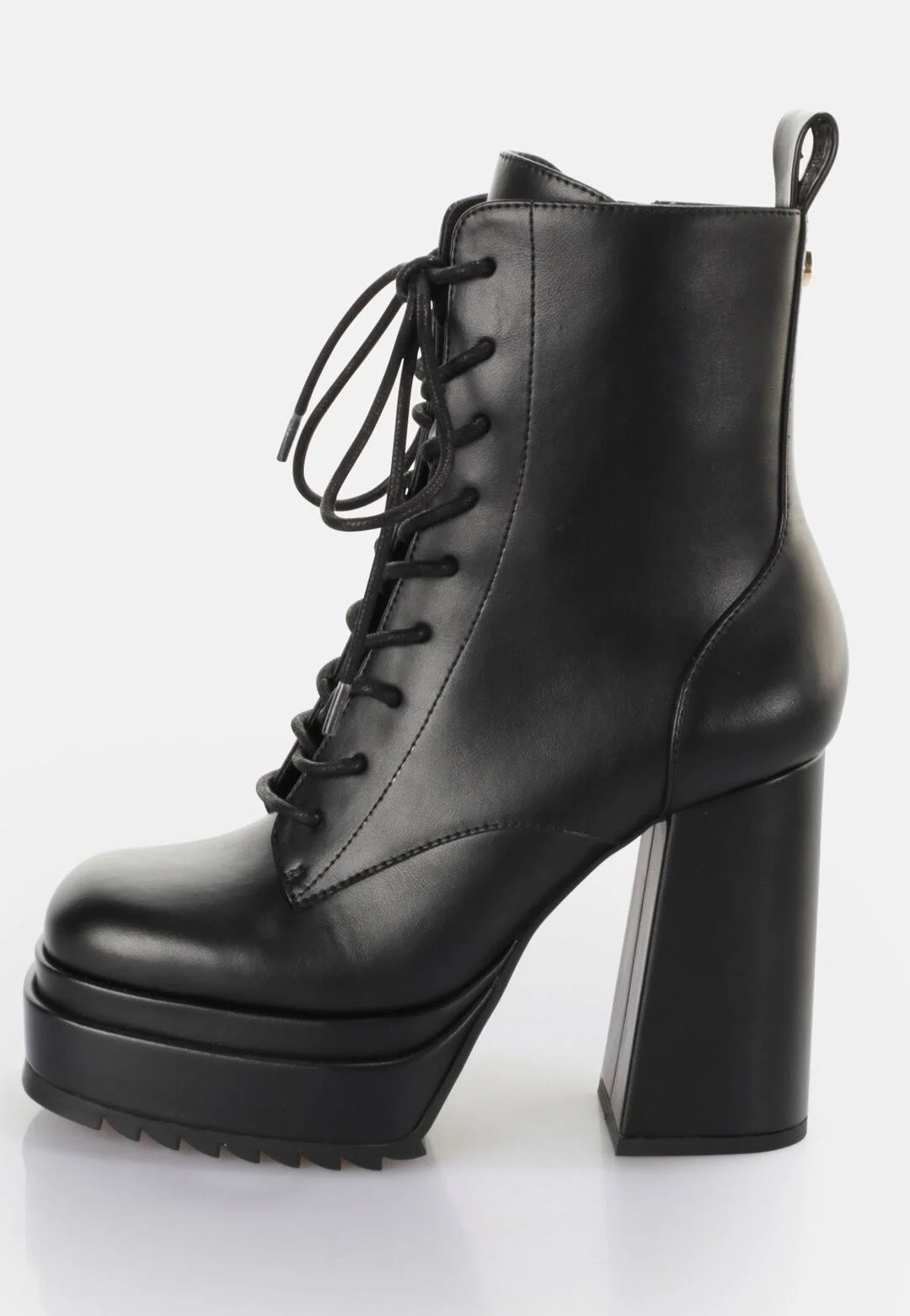 Buffalo - May W Lace Up Vegan Nappa Black - Heels | Women-Image