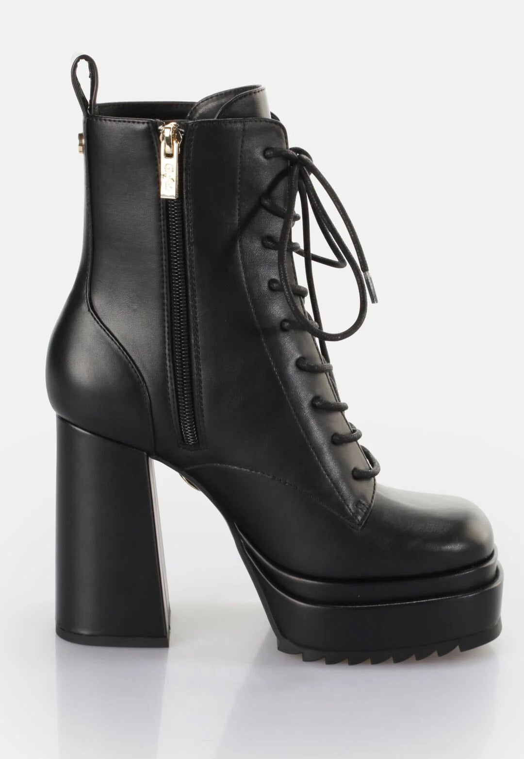 Buffalo - May W Lace Up Vegan Nappa Black - Heels | Women-Image