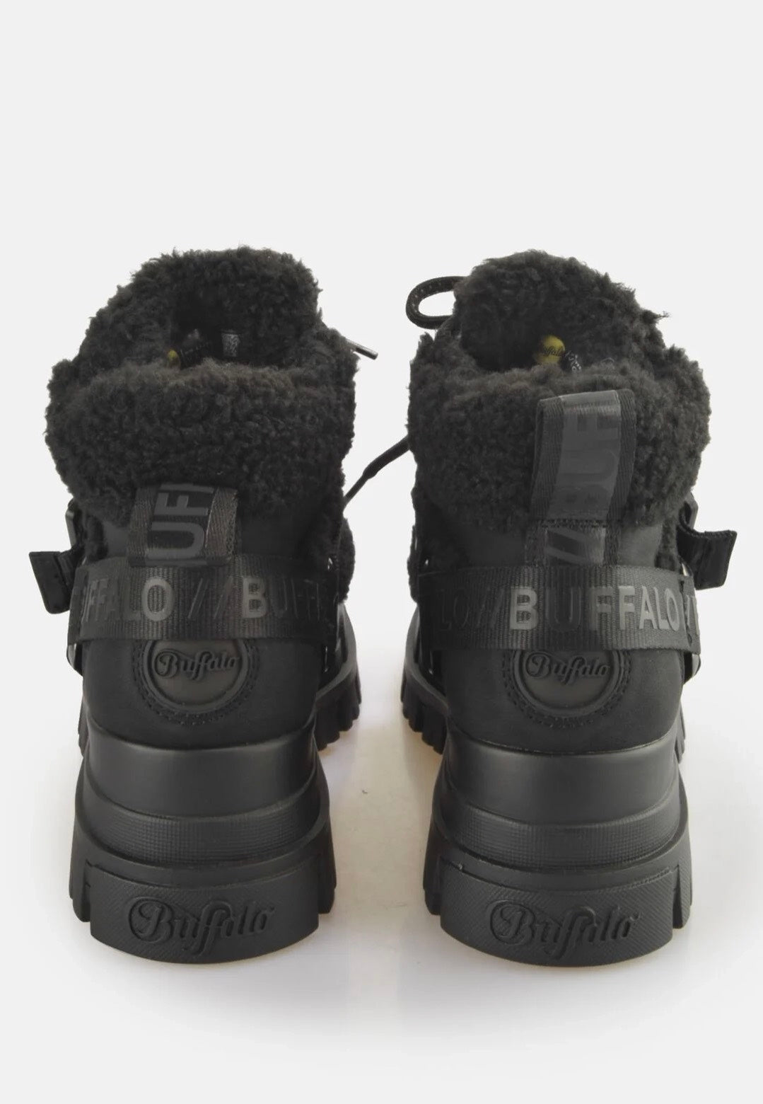 Buffalo - Aspha Com Mid Warm Vegan Nubuck/Fur Black - Girl Shoes | Women-Image