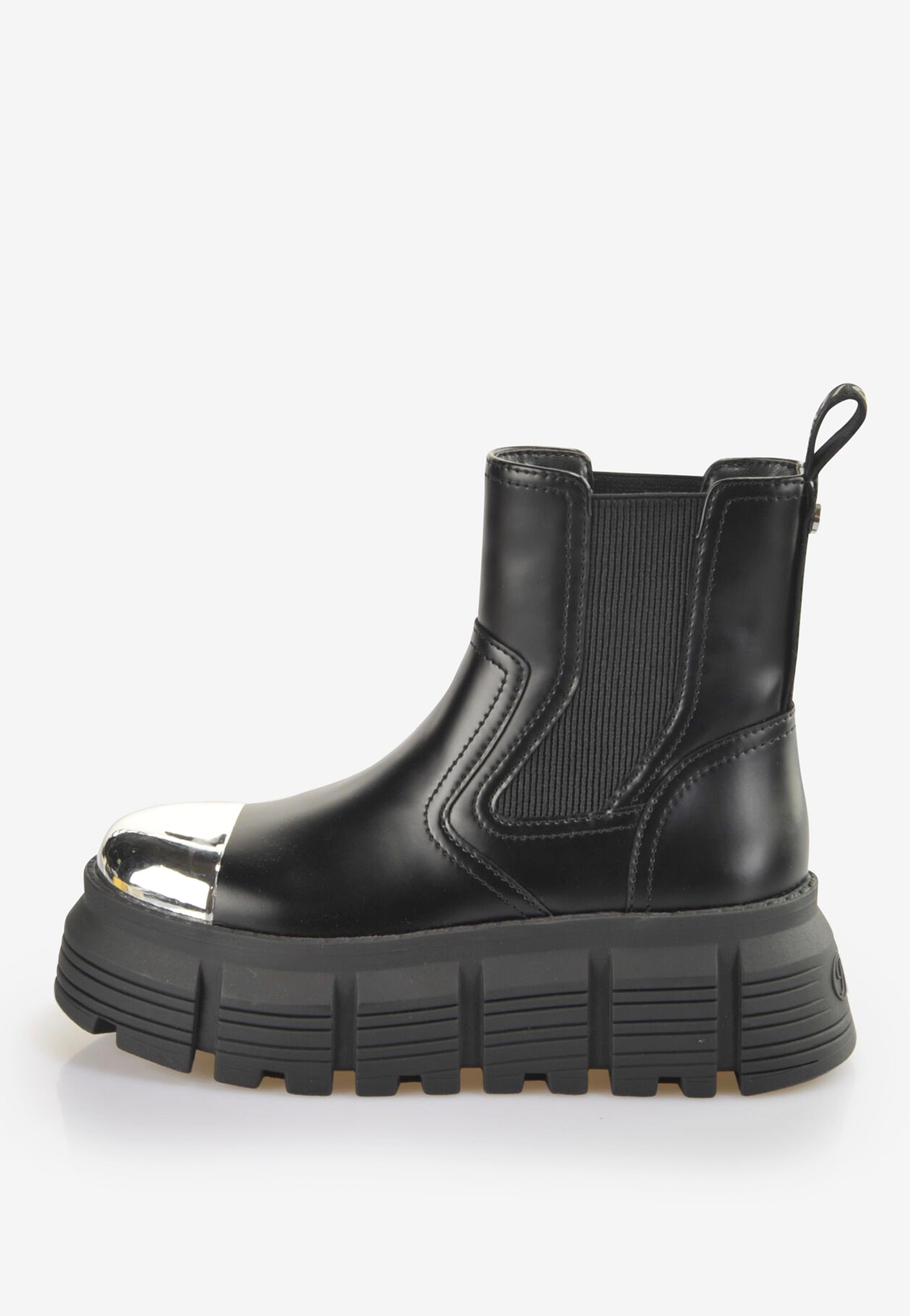 Buffalo - Ava Chelsea Lo Vegan Box Black - Chelsea Boots | Women-Image