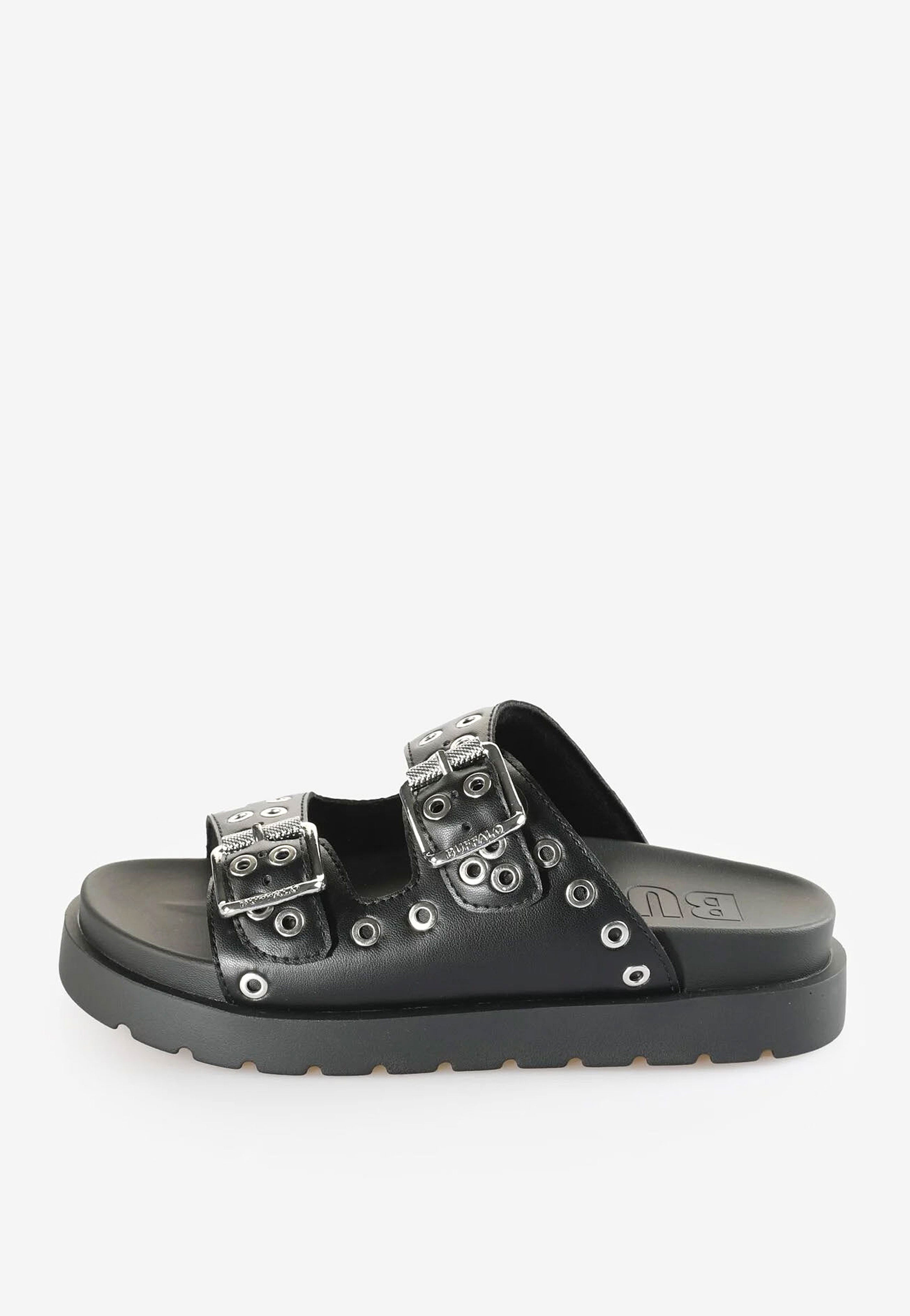 Buffalo - Eve Ari Vegan Nappa Black - Girl Slides | Women-Image