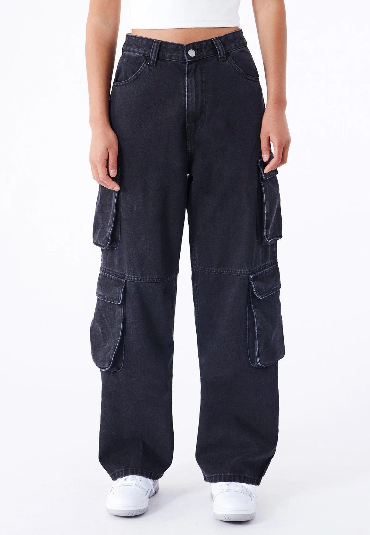 Dr. Denim - Donna Multi Cargo Black Used - Jeans | Women-Image