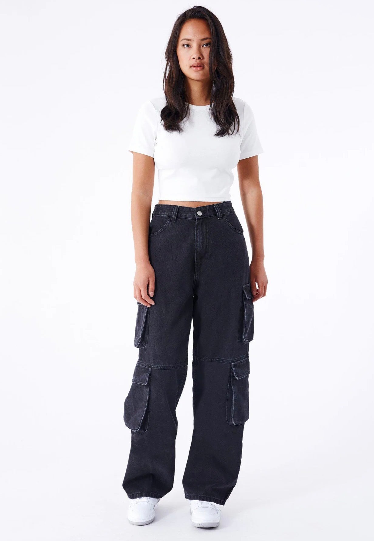 Dr. Denim - Donna Multi Cargo Black Used - Jeans | Women-Image