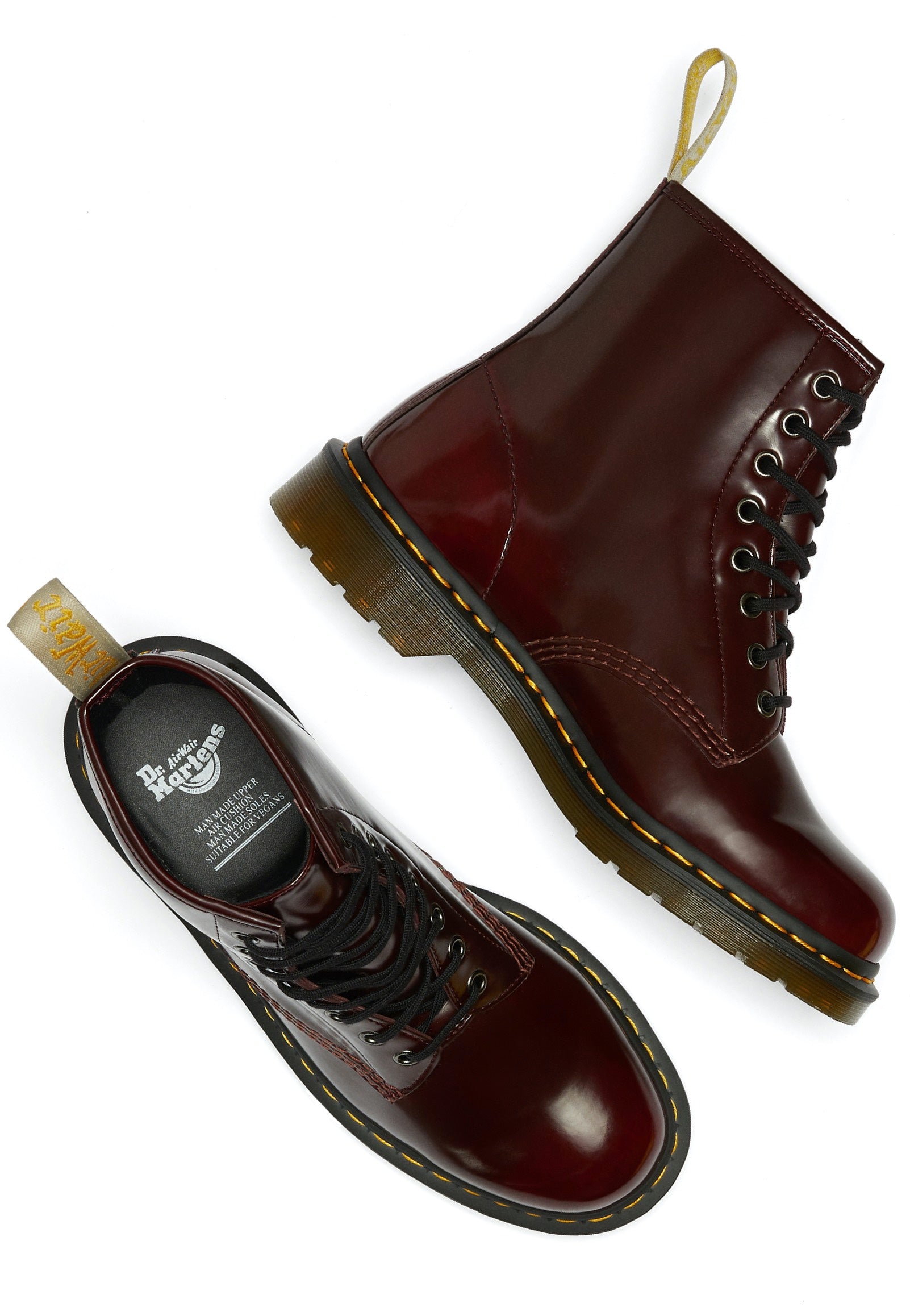 Dr. Martens - Vegan 1460 Cherry Red Oxford Rub Off Red - Shoes | Men-Image