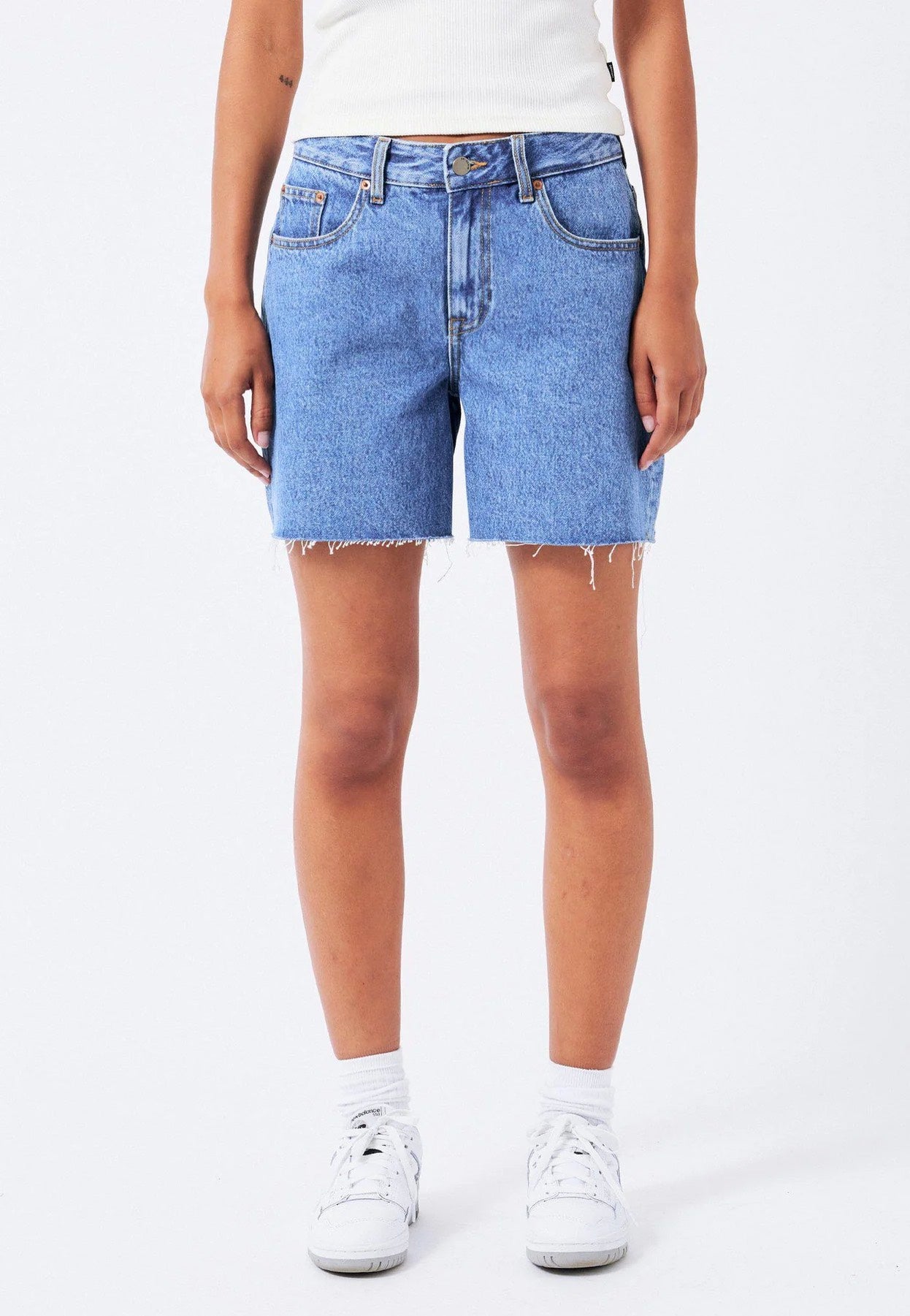 Dr. Denim - Rose Shorts Stream Sky Retro Raw Hem - Shorts | Women-Image