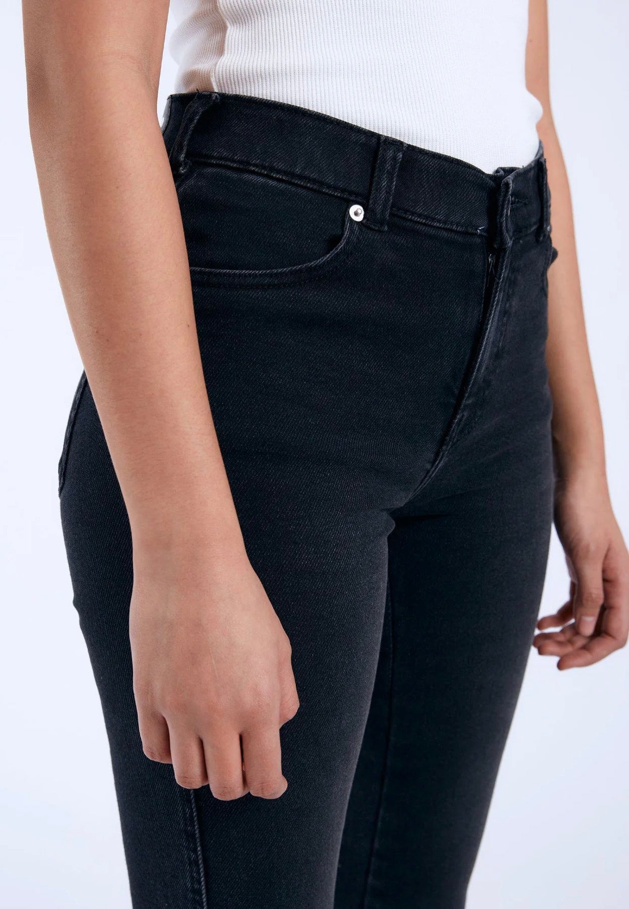 Dr. Denim - Lexy Straight Black Mist - Jeans | Women-Image