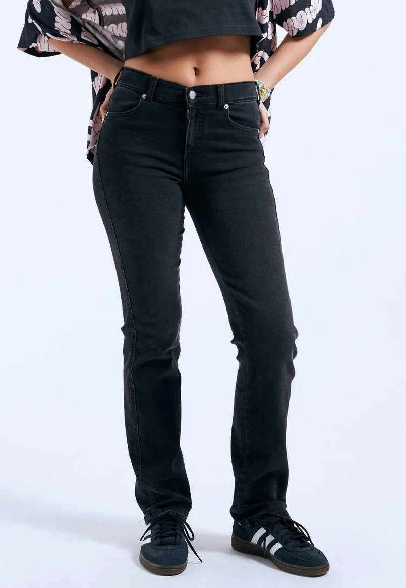 Dr. Denim - Lexy Straight Black Mist - Jeans | Women-Image