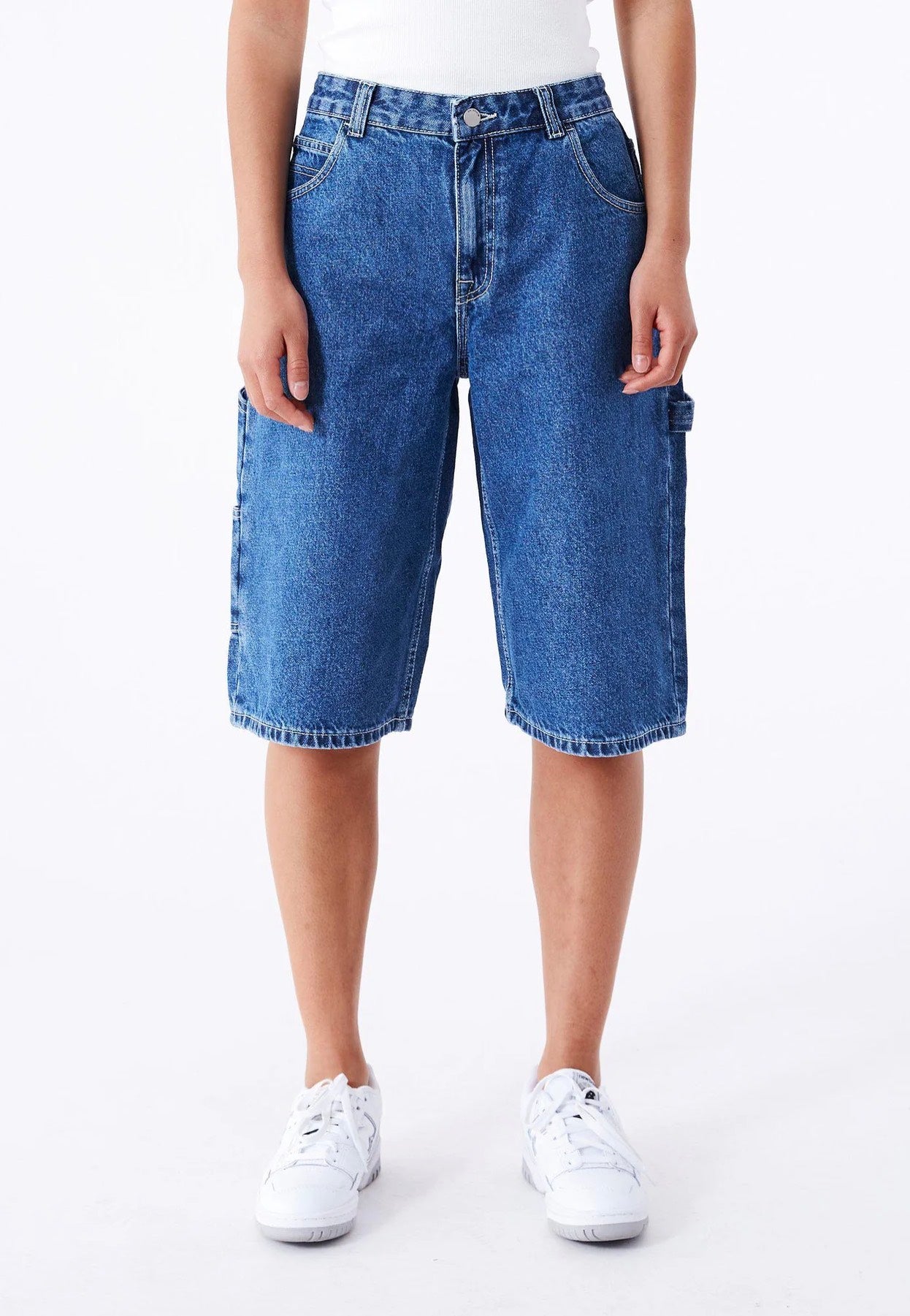 Dr. Denim - Bree Worker Pebble Mid Stone - Shorts | Women-Image