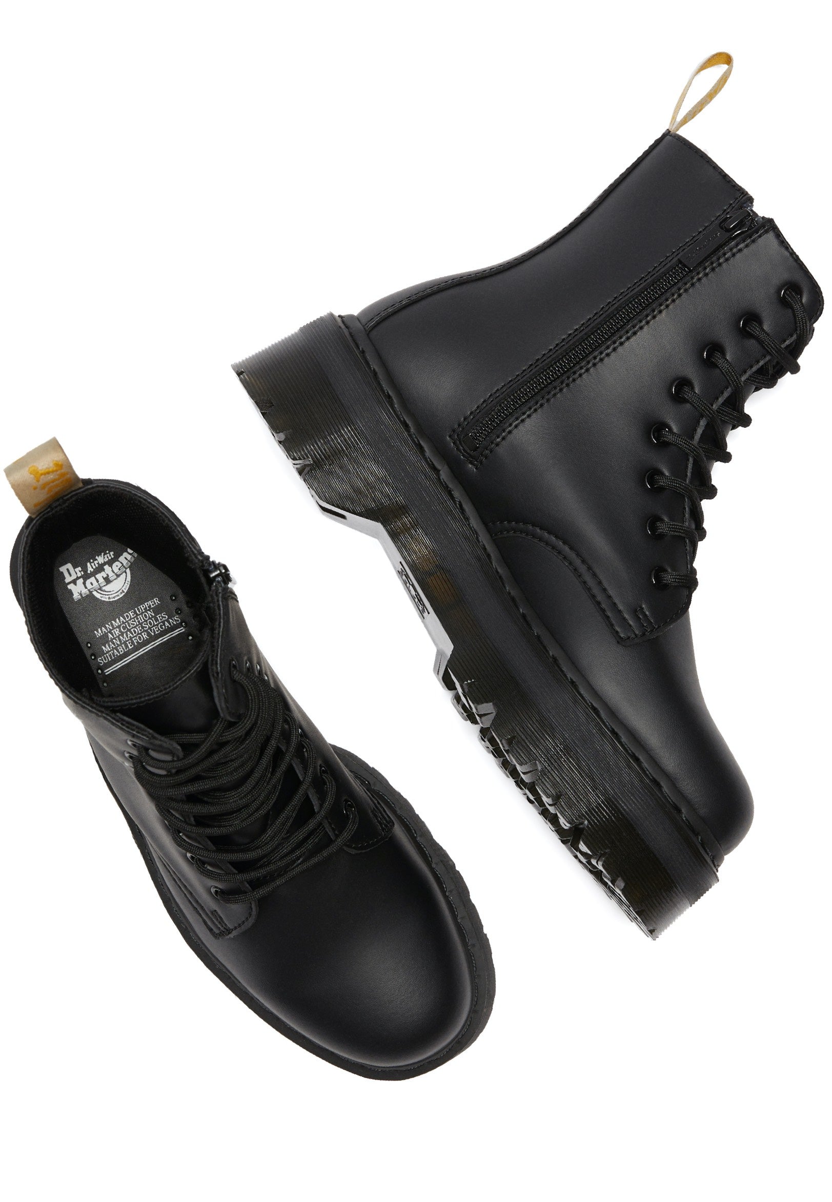 Dr. Martens - Vegan Jadon II Mono Black Felix Rub Off Black - Shoes | Men-Image