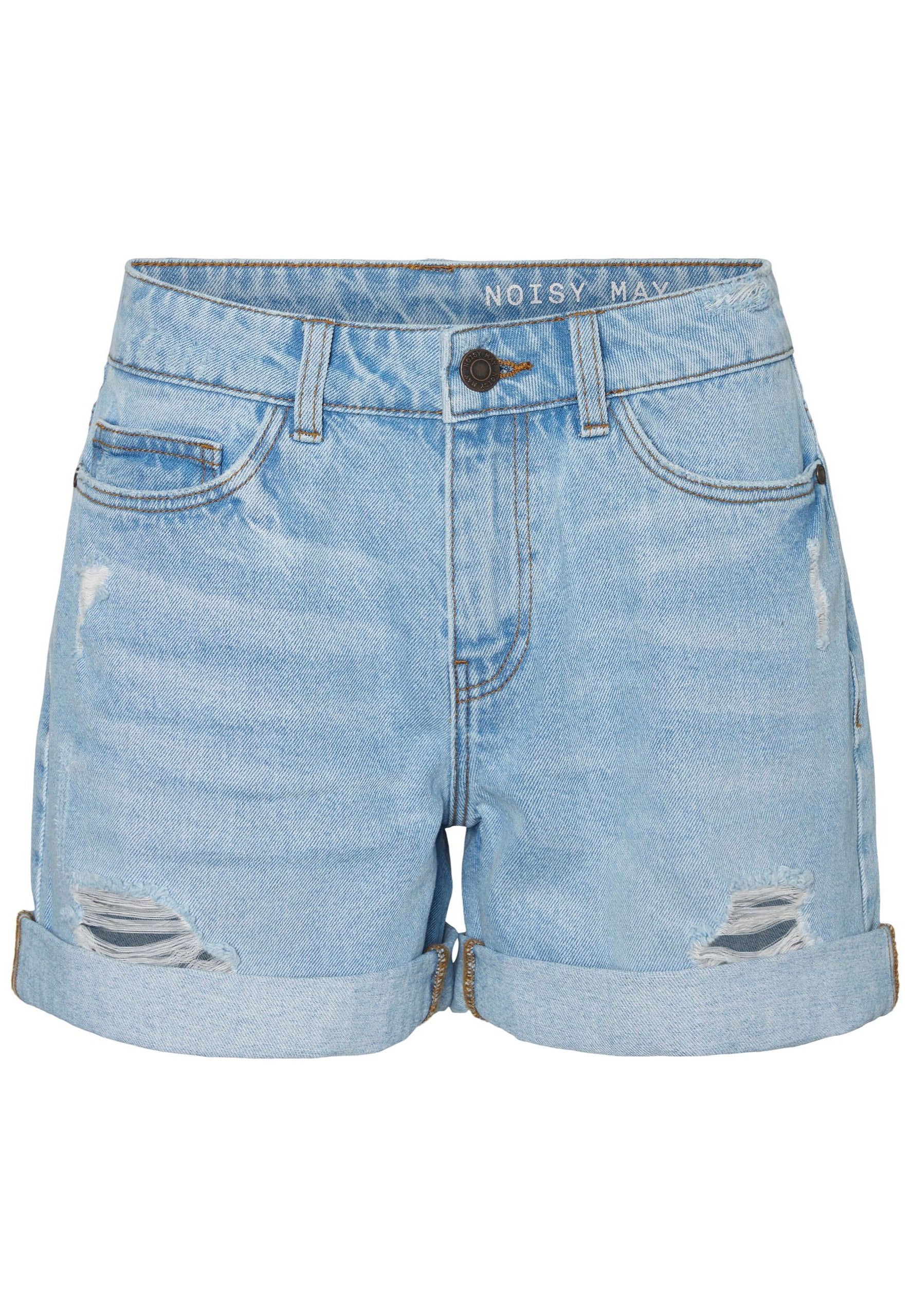 Noisy May - Smiley Light Blue Denim - Shorts | Women-Image