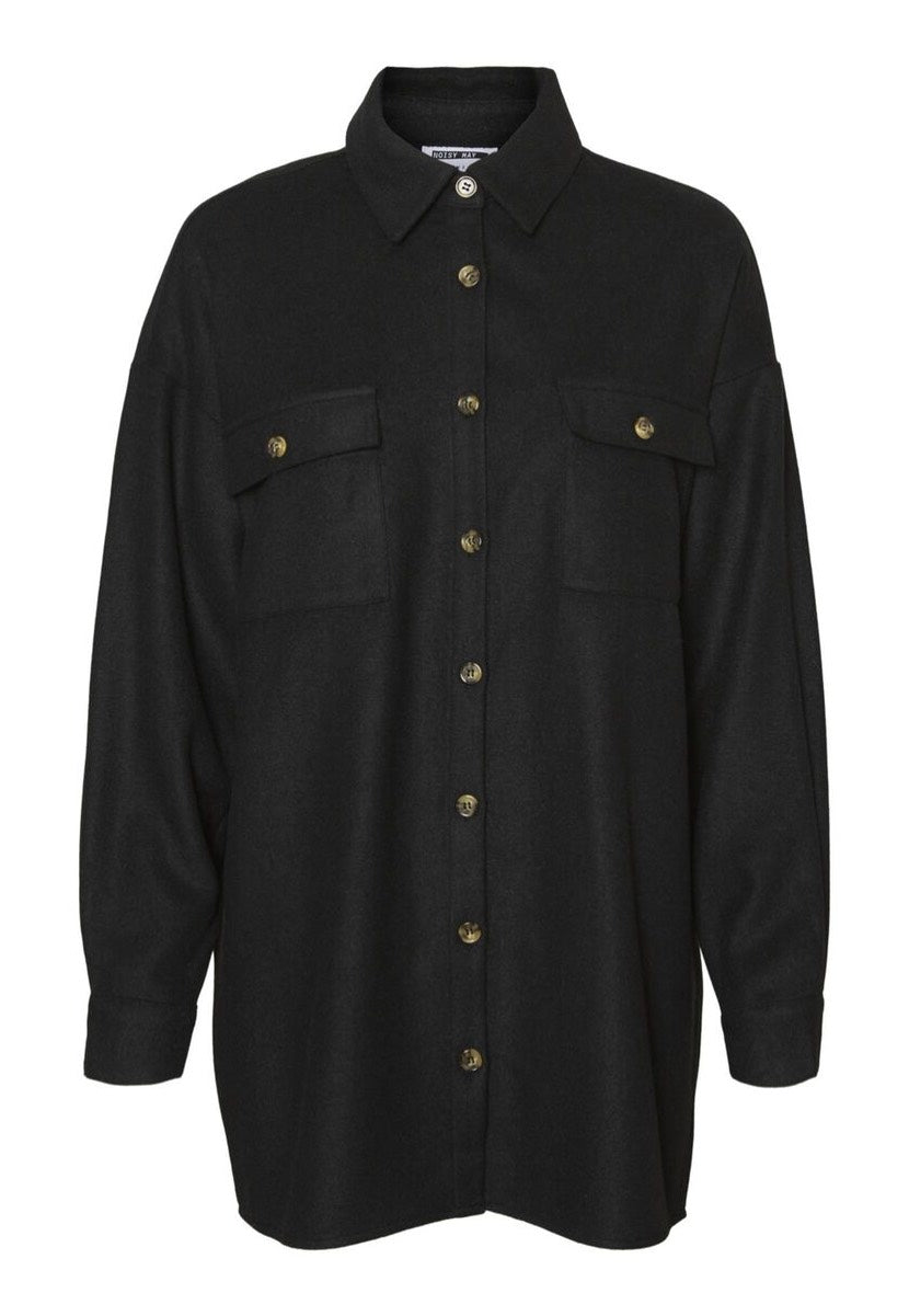 Noisy May - Flanny Long Shacket Black - Shirt | Women-Image