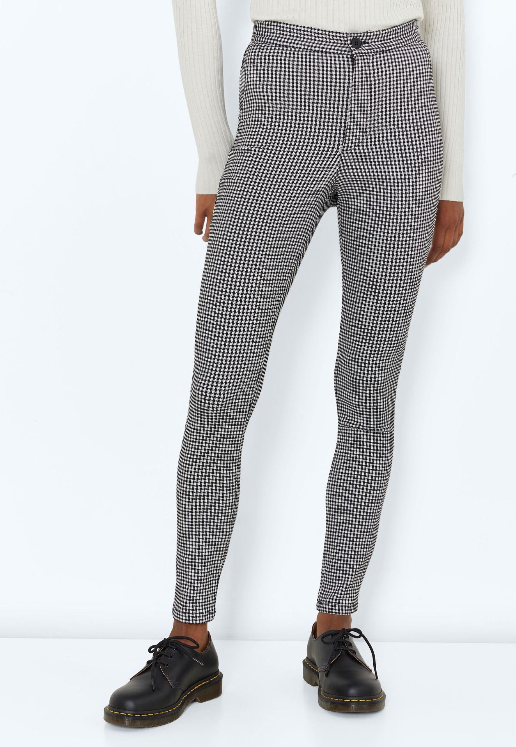 Noisy May - Soline Check Black/White - Pants | Women-Image