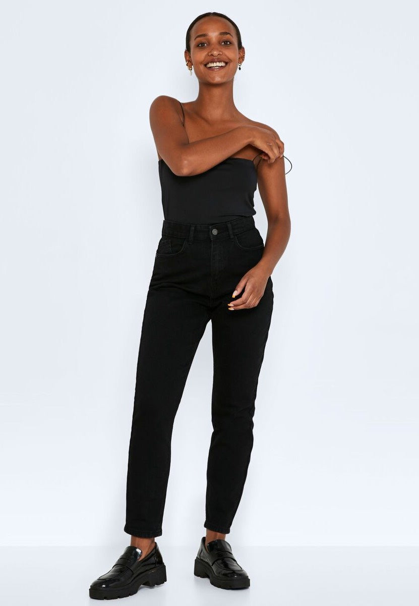 Noisy May - Katy Slim Mom Black Denim - Jeans | Women-Image