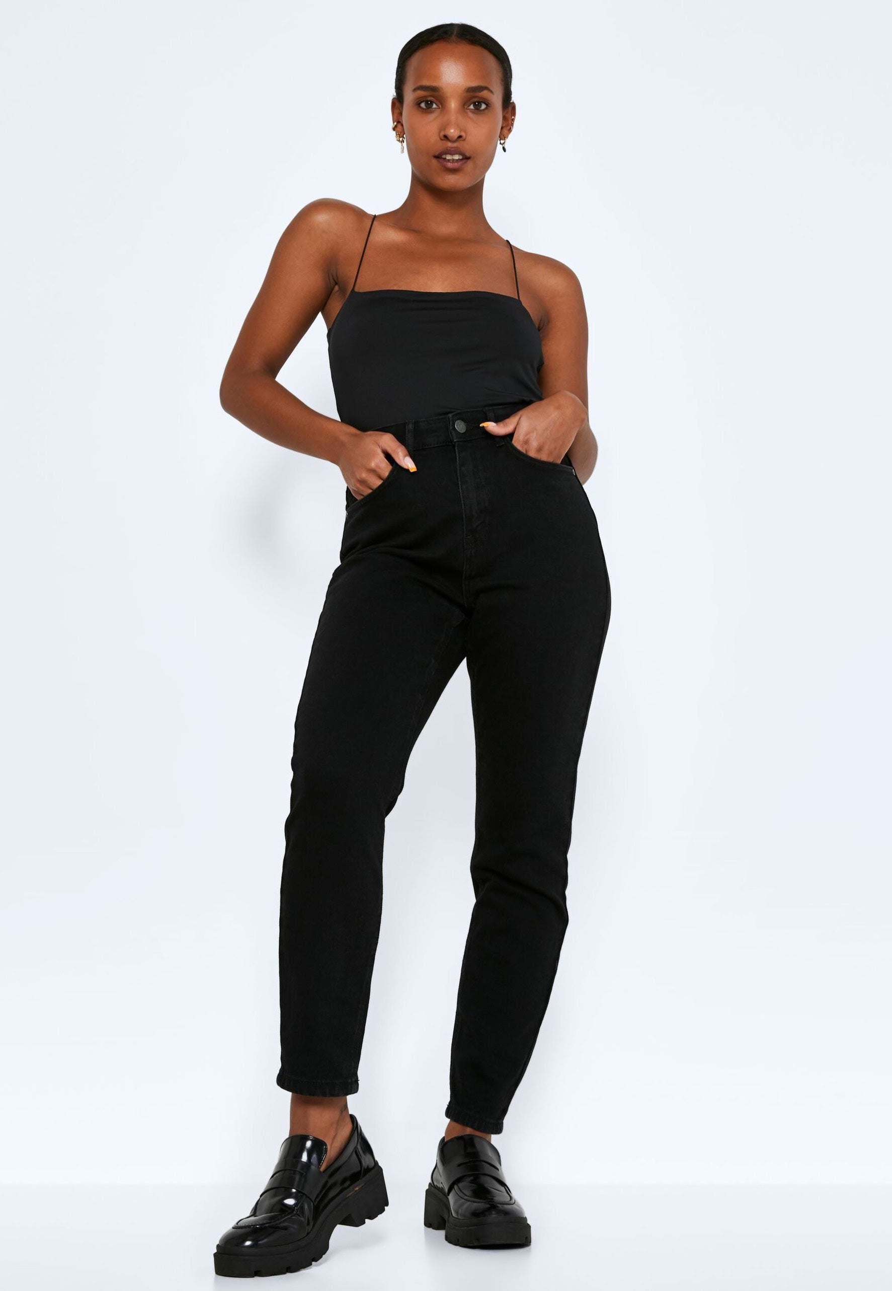 Noisy May - Katy Slim Mom Black Denim - Jeans | Women-Image